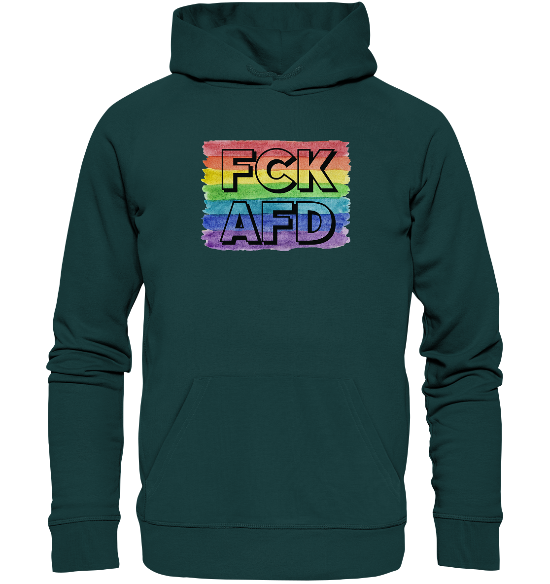 FCK AFD "Rainbow Resistance Edition" - Organic Hoodie