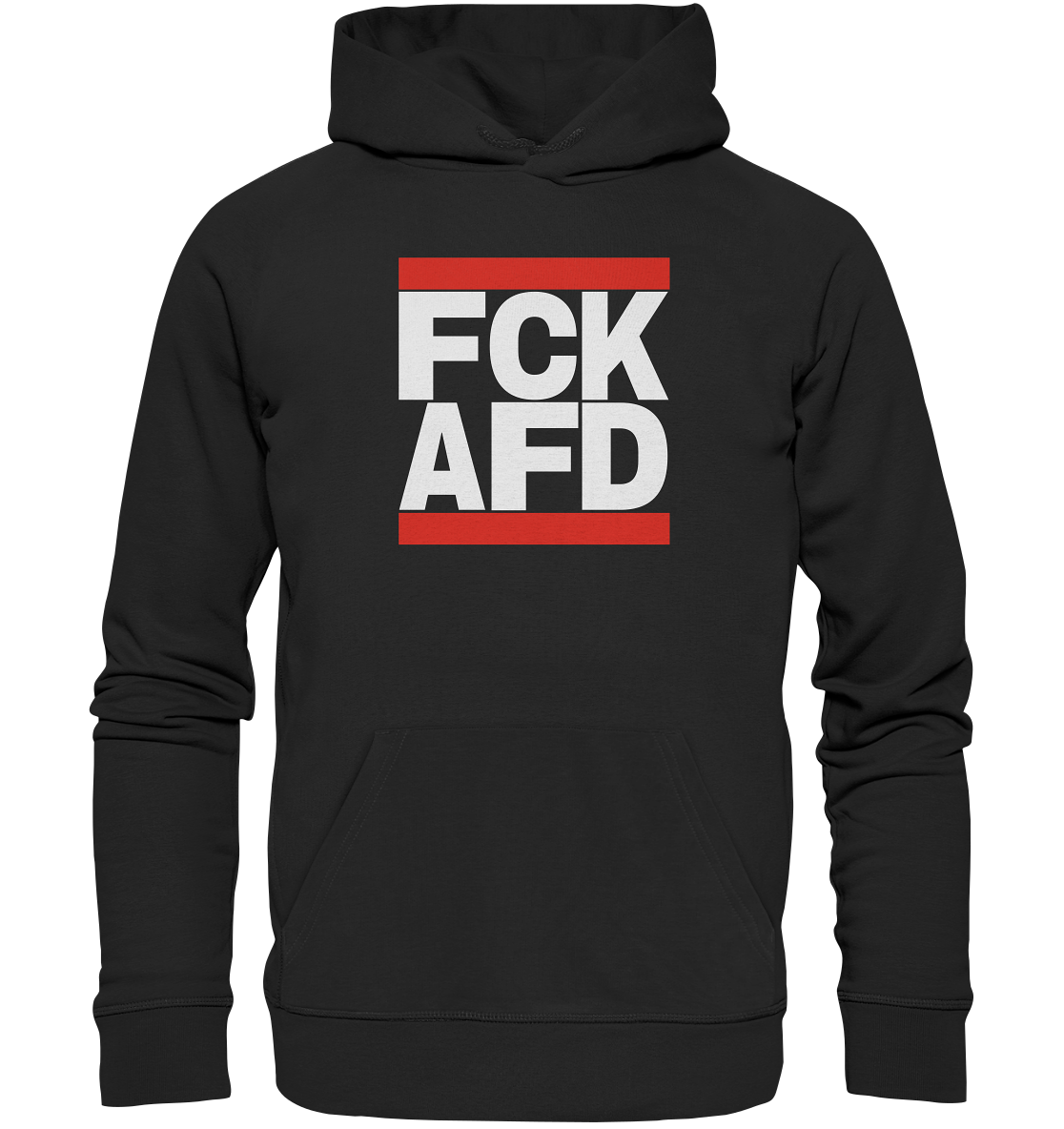 FCK AFD (weiße Schrift) - Bio Hoodie