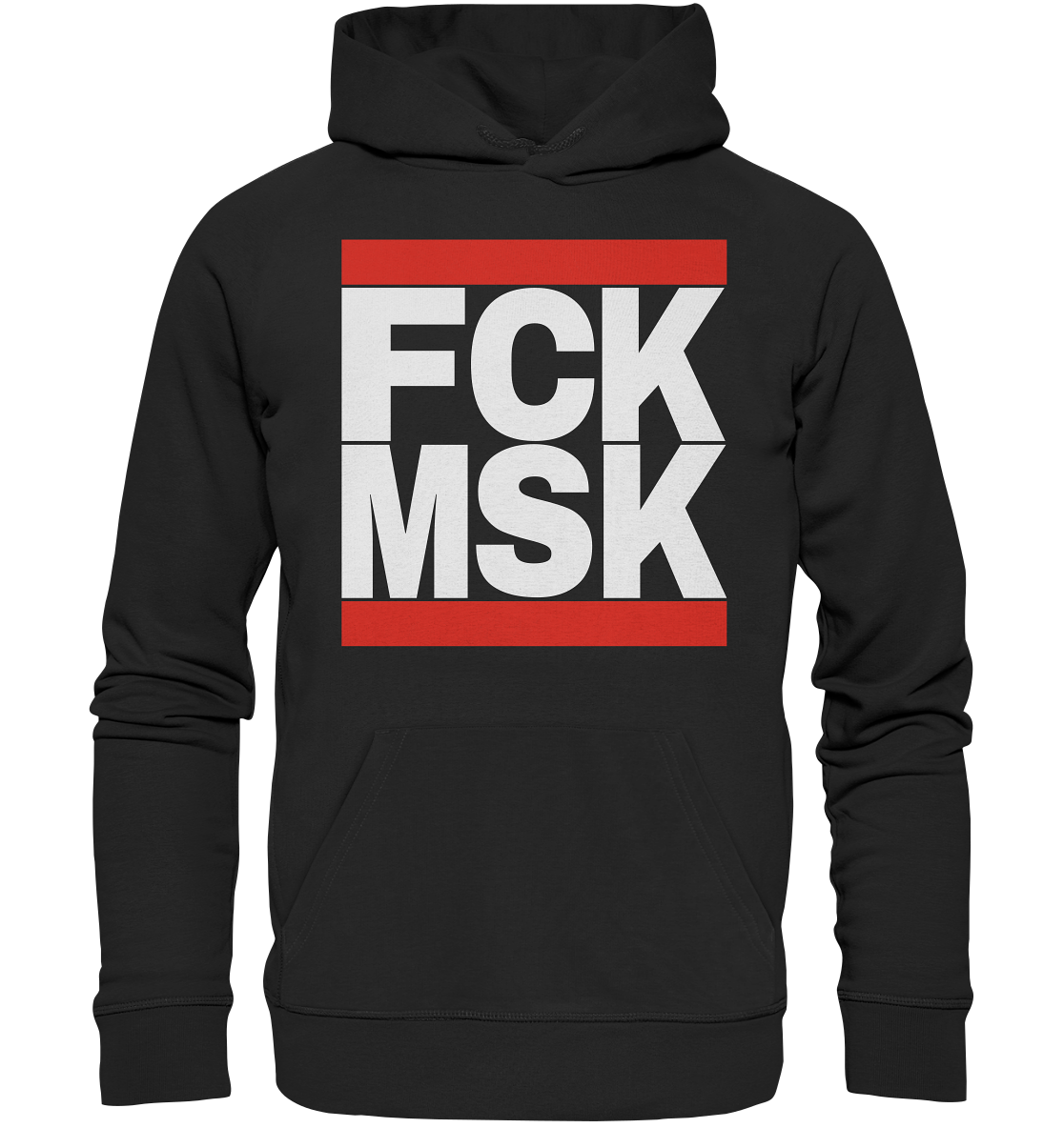 FCK MSK (weiße Schrift) - Bio Hoodie