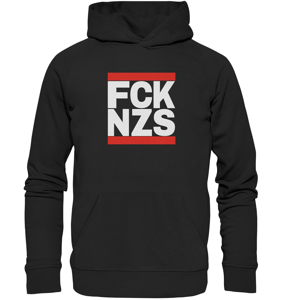 FCK NZS (weiße Schrift) - Bio Hoodie