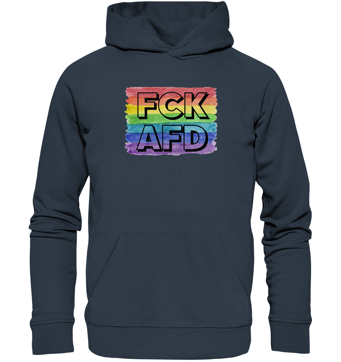 FCK AFD "Rainbow Resistance Edition" - Organic Hoodie