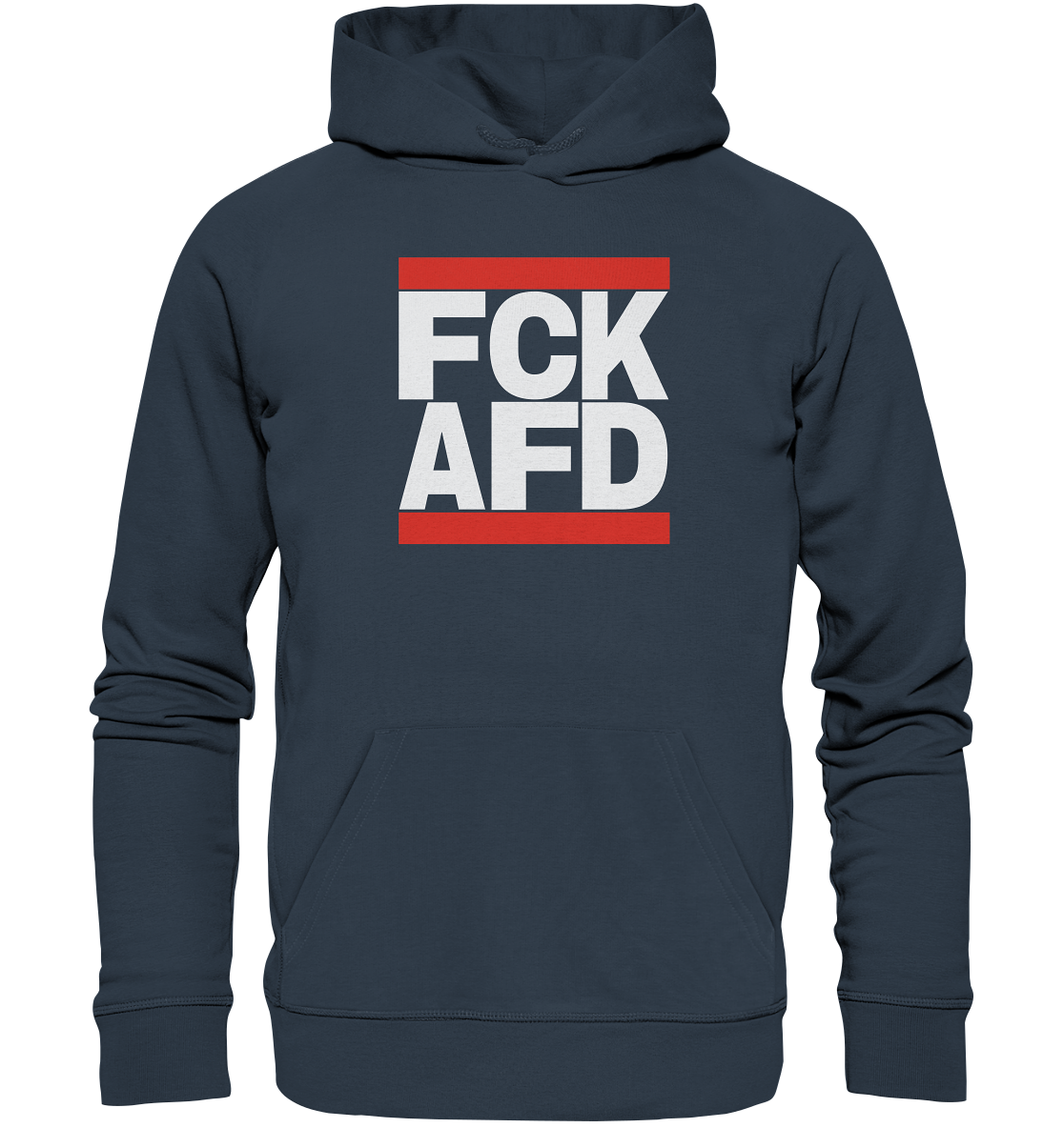 FCK AFD (weiße Schrift) - Bio Hoodie