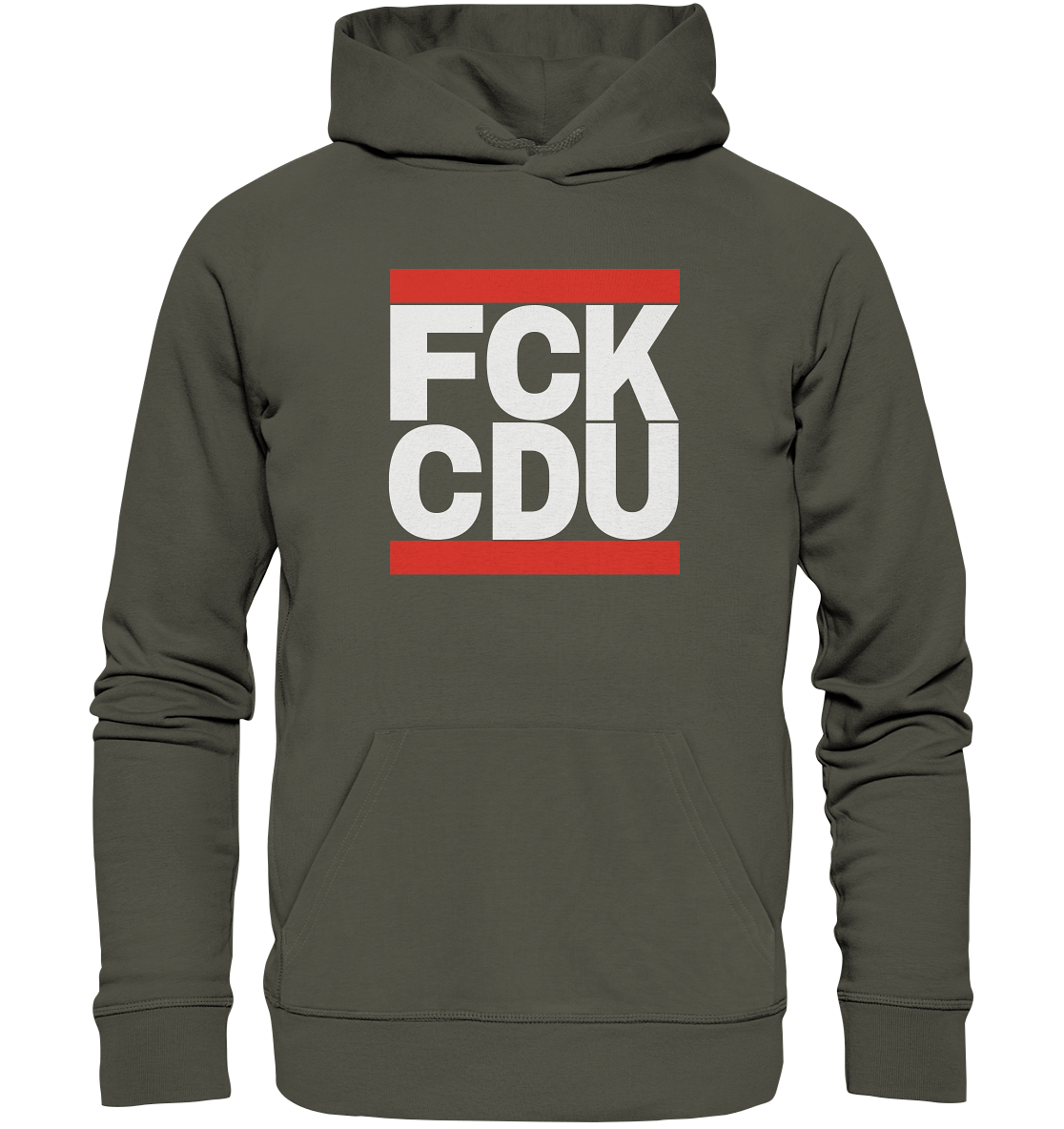 FCK CDU (weiße Schrift) - Organic Hoodie