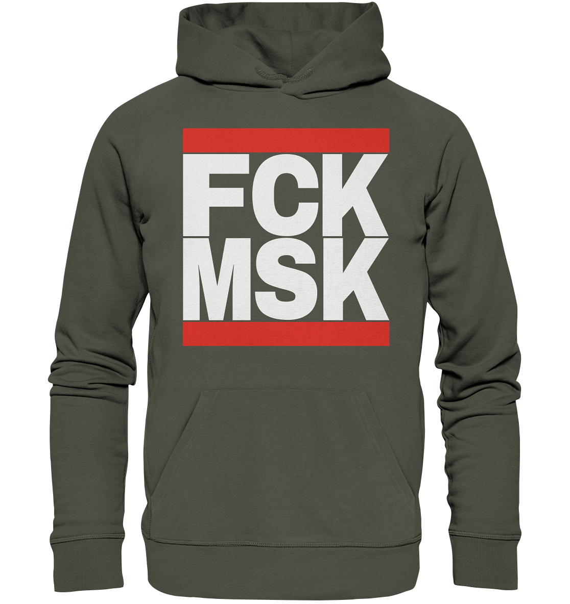 FCK MSK (weiße Schrift) - Bio Hoodie