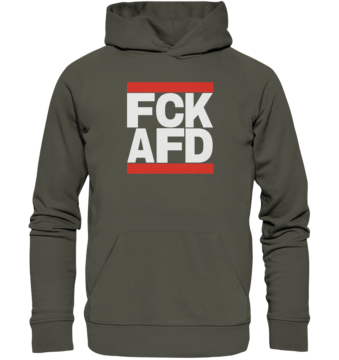 FCK AFD (weiße Schrift) - Bio Hoodie