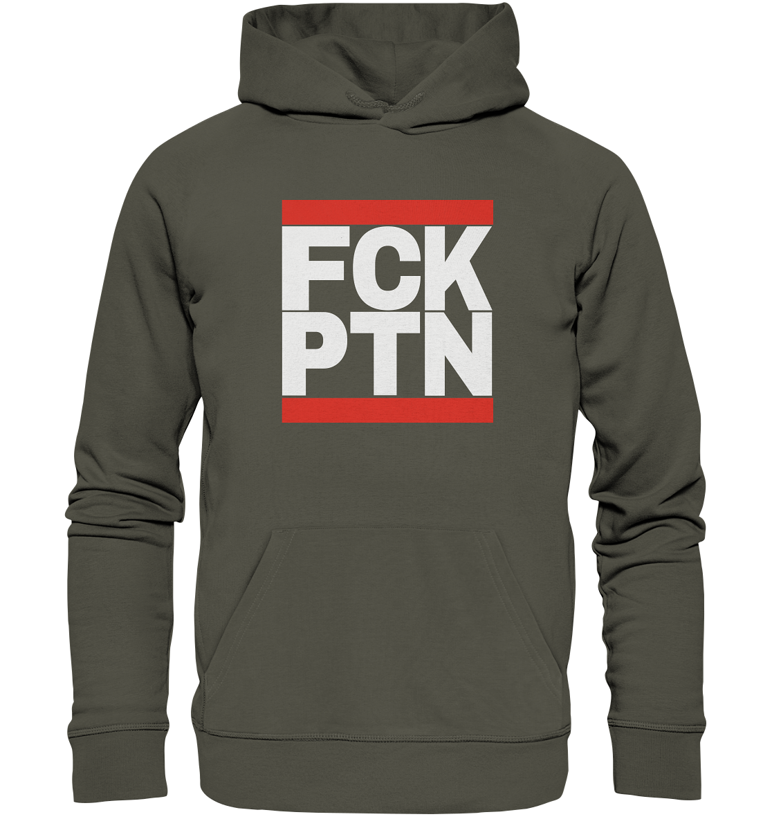 FCK PTN (weiße Schrift) - Organic Hoodie