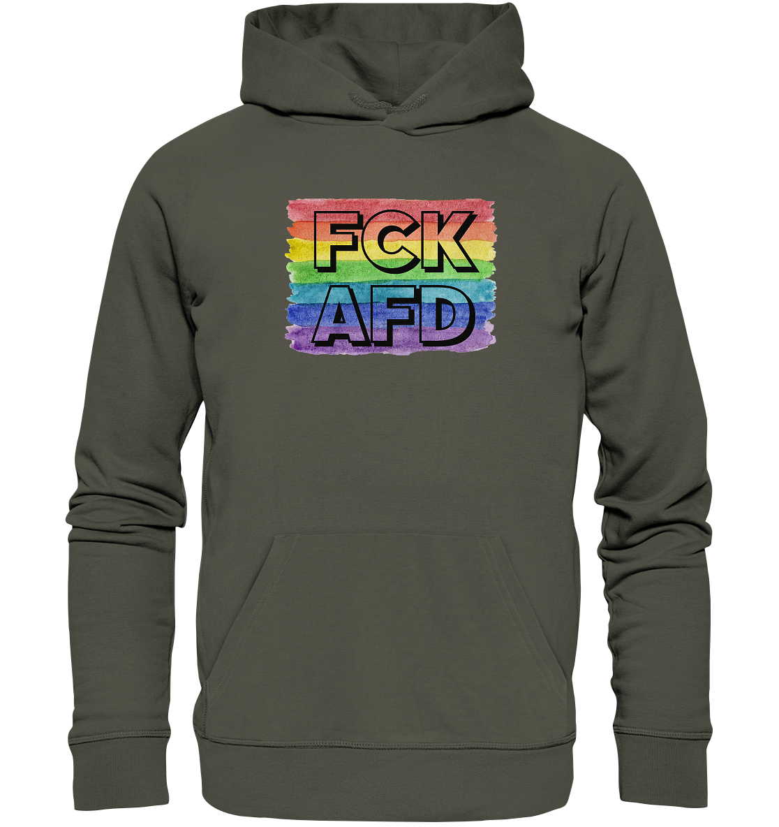 FCK AFD "Rainbow Resistance Edition" - Organic Hoodie