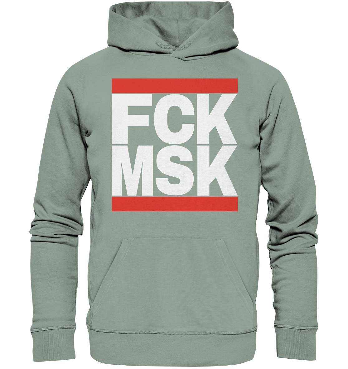 FCK MSK (weiße Schrift) - Bio Hoodie