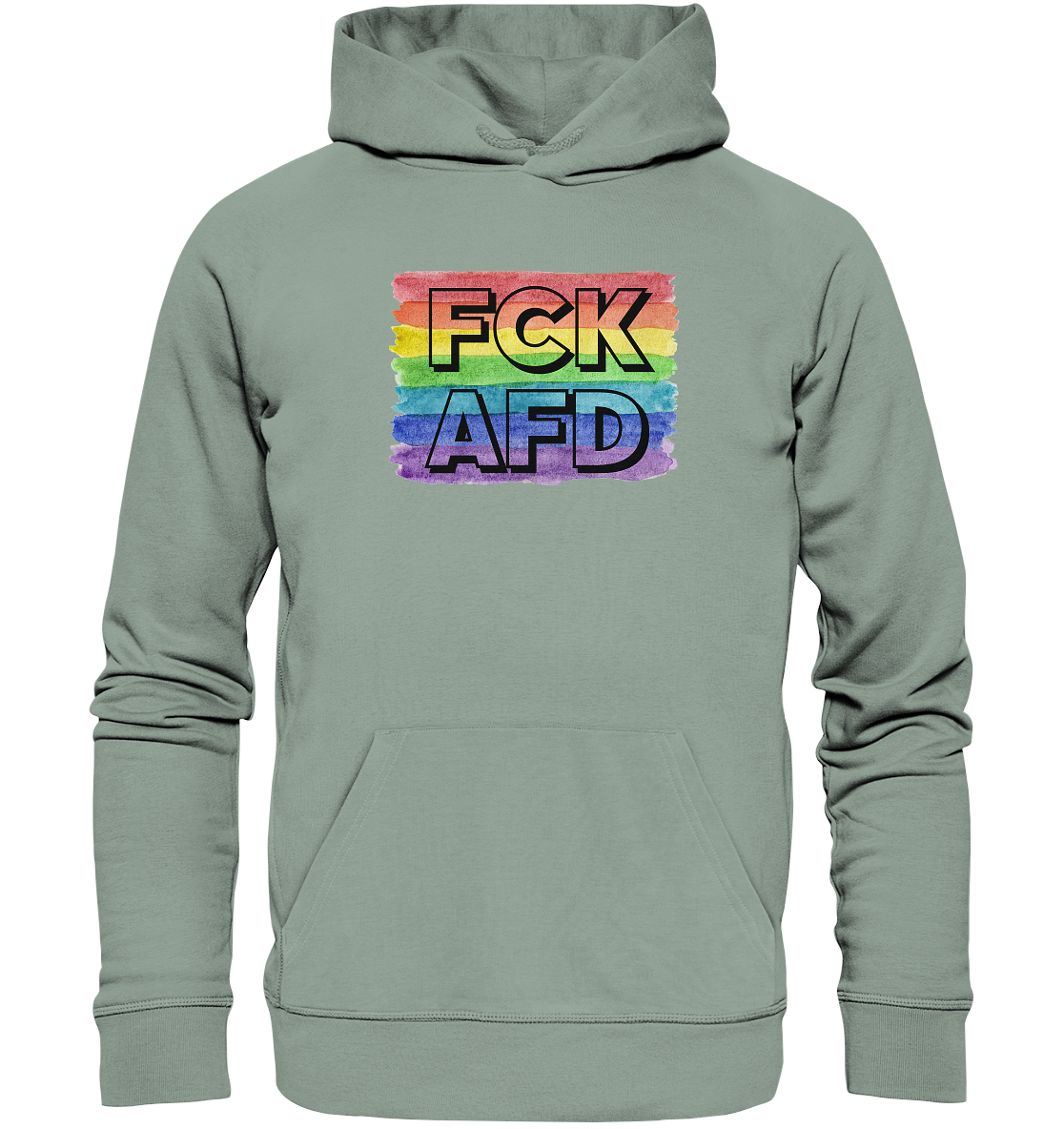 FCK AFD "Rainbow Resistance Edition" - Organic Hoodie