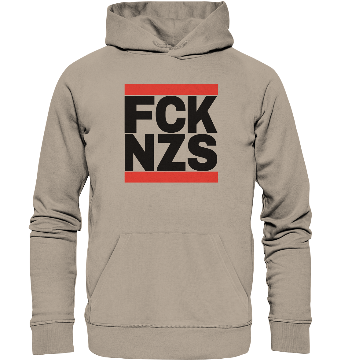 FCK NZS (schwarze Schrift) - Bio Hoodie