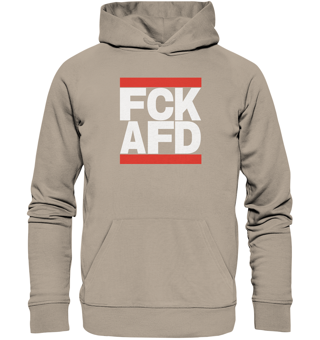 FCK AFD (weiße Schrift) - Bio Hoodie