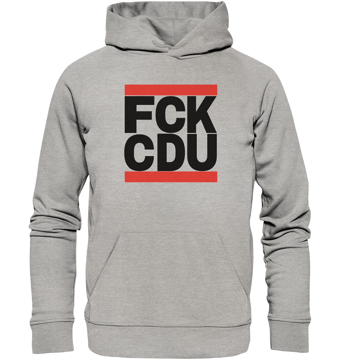 FCK CDU (schwarze Schrift) - Organic Hoodie