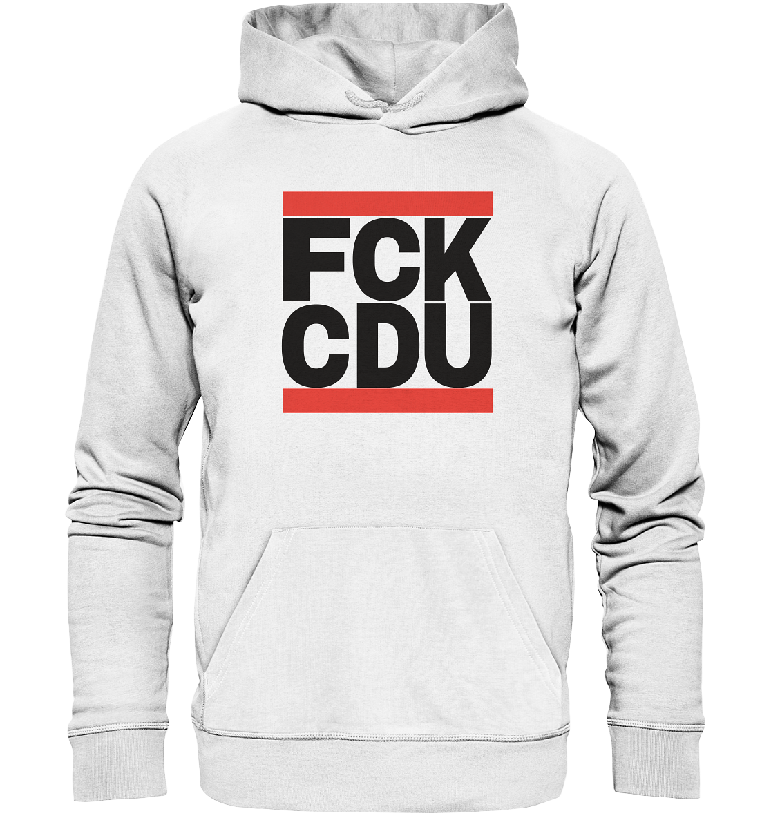 FCK CDU (schwarze Schrift) - Organic Hoodie