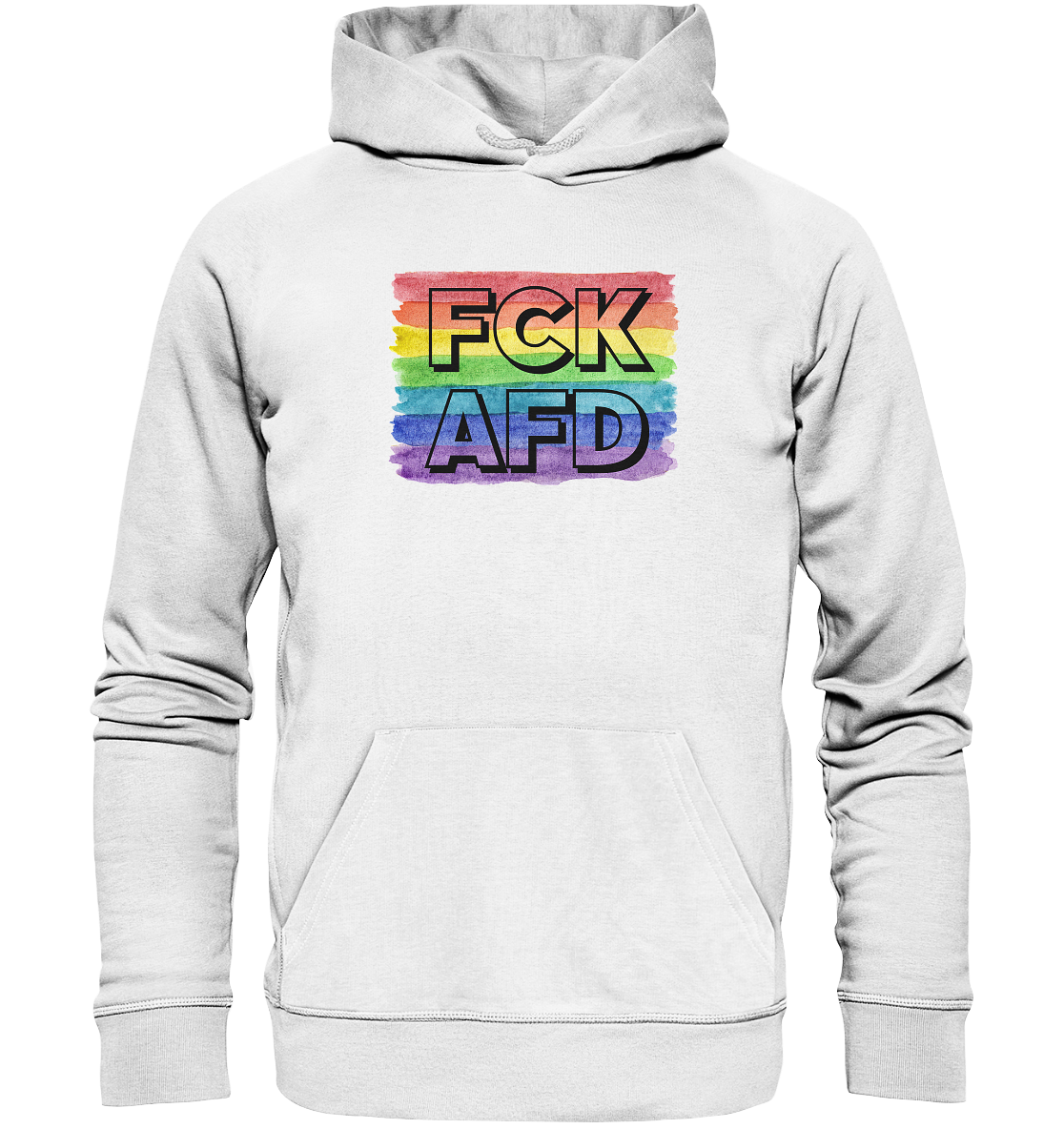 FCK AFD "Rainbow Resistance Edition" - Organic Hoodie