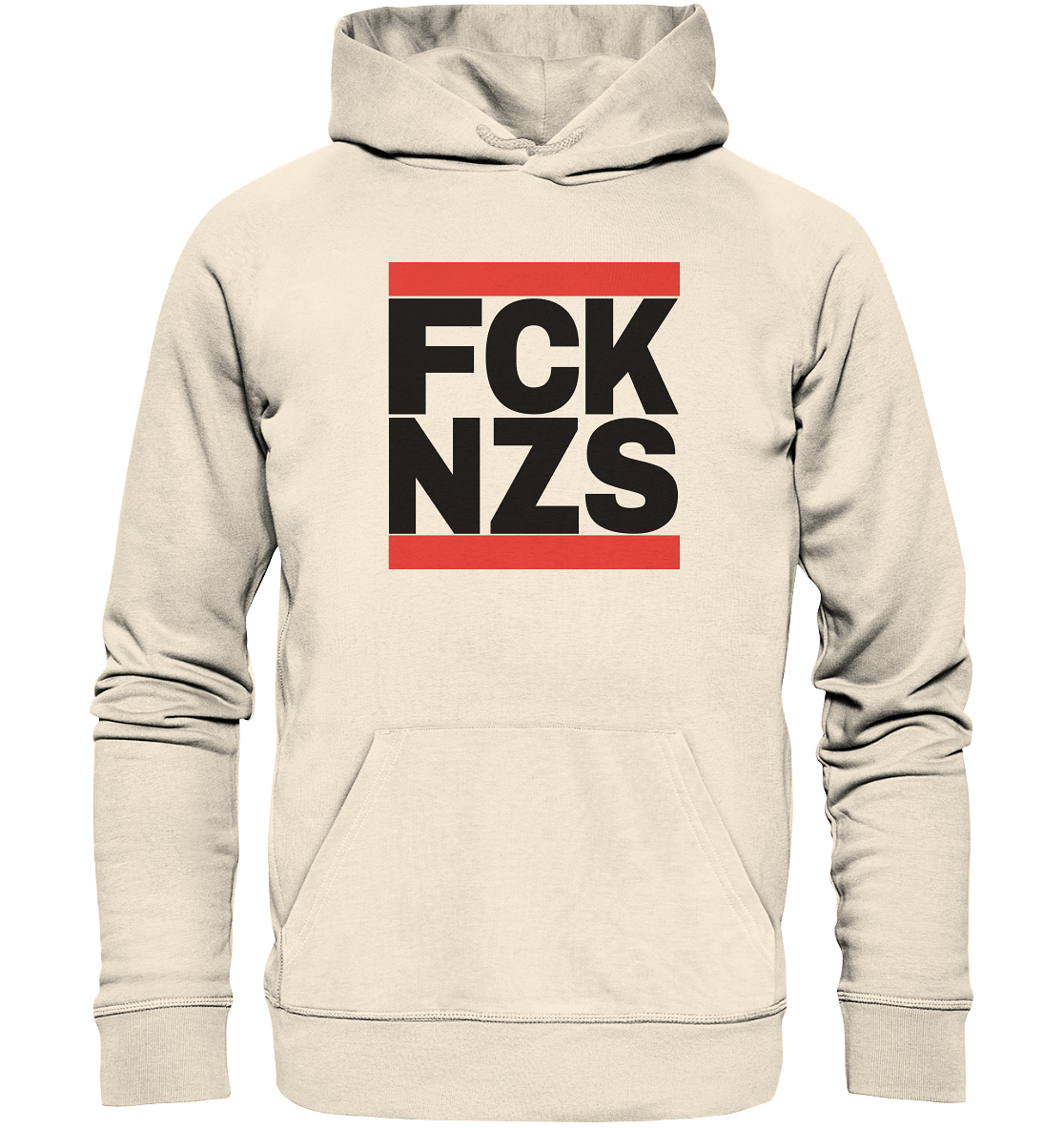 FCK NZS (schwarze Schrift) - Bio Hoodie