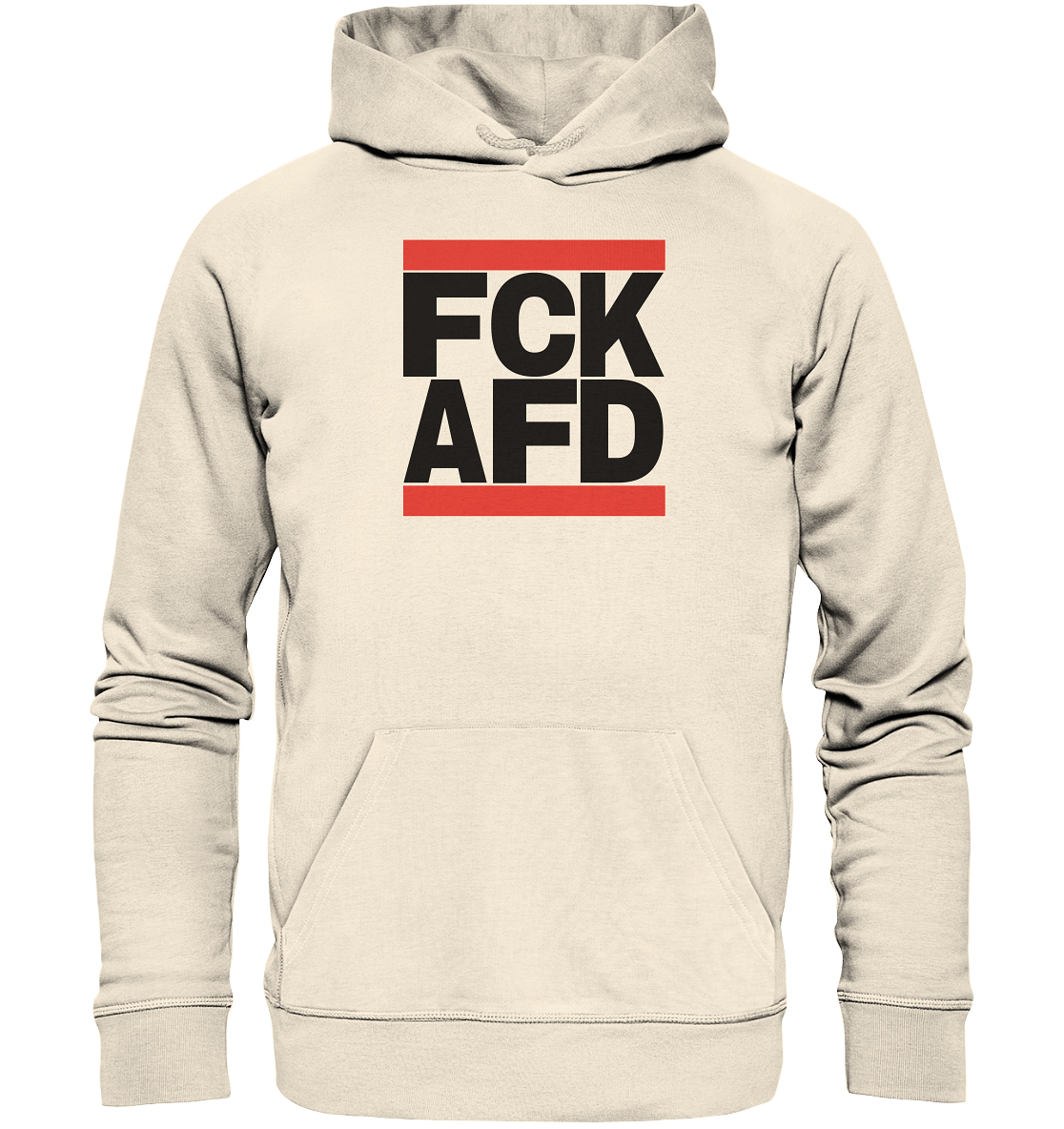 FCK AFD (schwarze Schrift) - Organic Hoodie