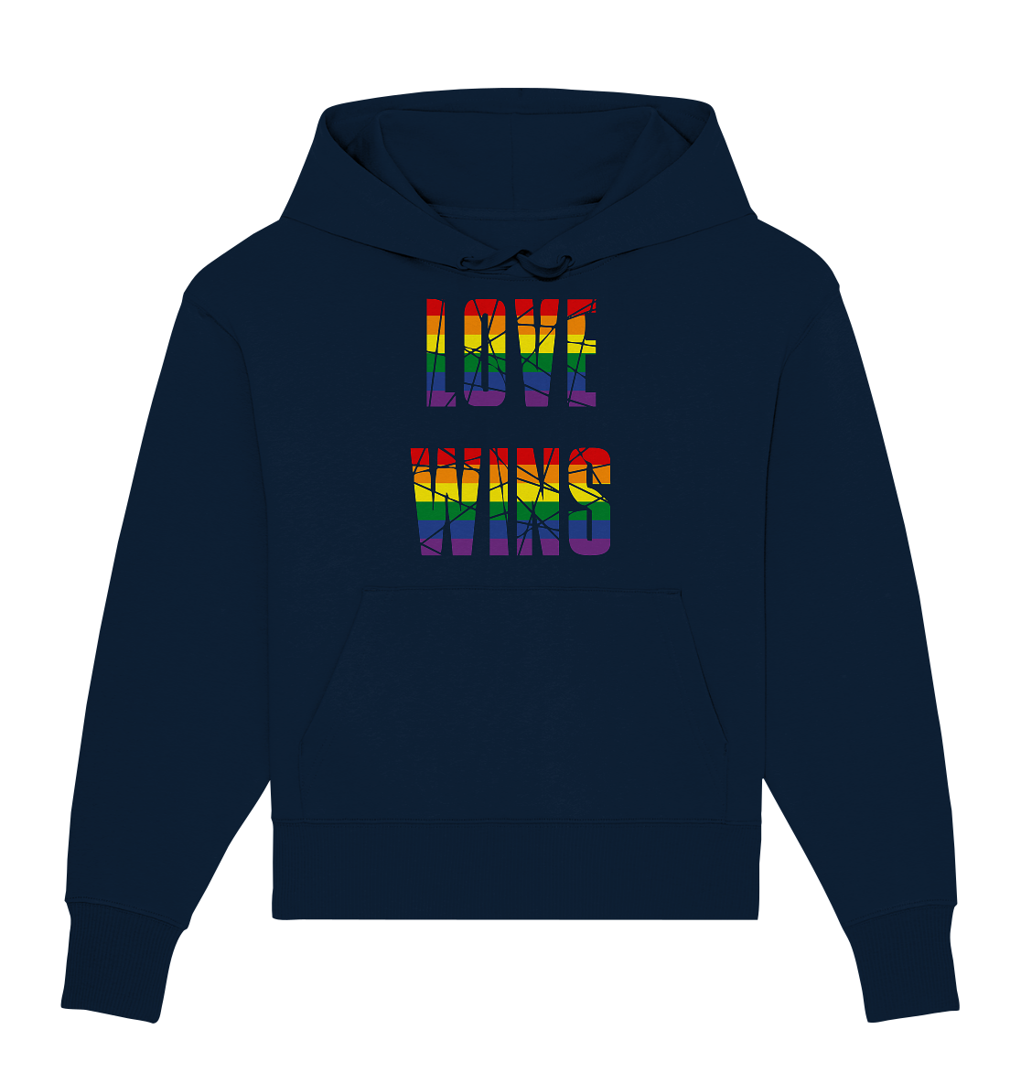 LOVE WINS in Regenbogen-Farben Oversize Hoodie