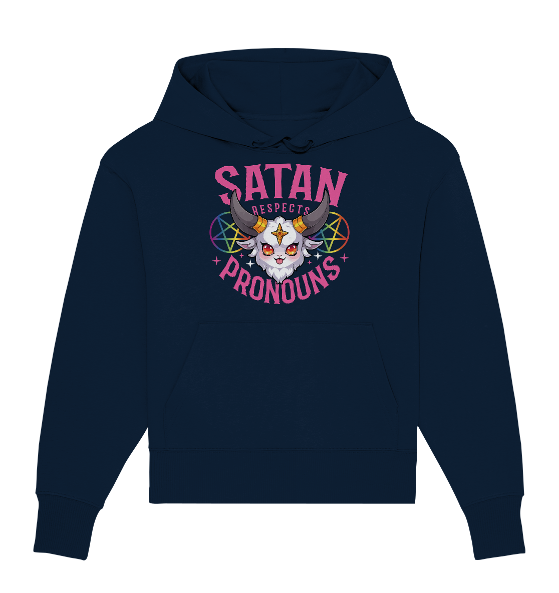 Satan Respects Pronouns Oversize Hoodie