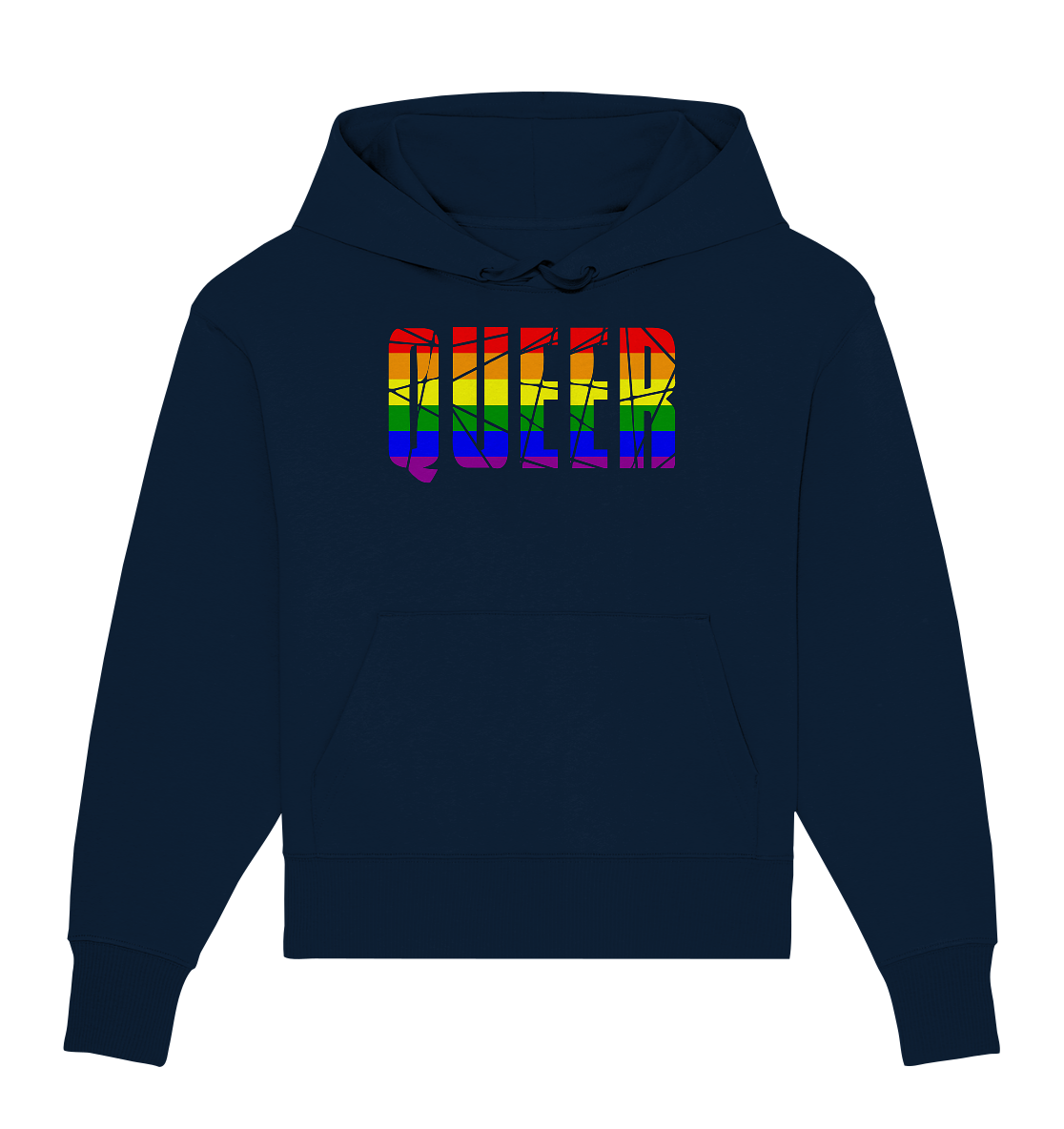 QUEER in Regenbogen-Farben Oversize Hoodie