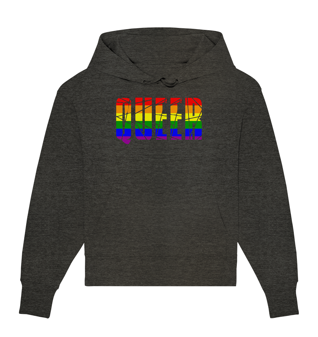 QUEER in Regenbogen-Farben Oversize Hoodie