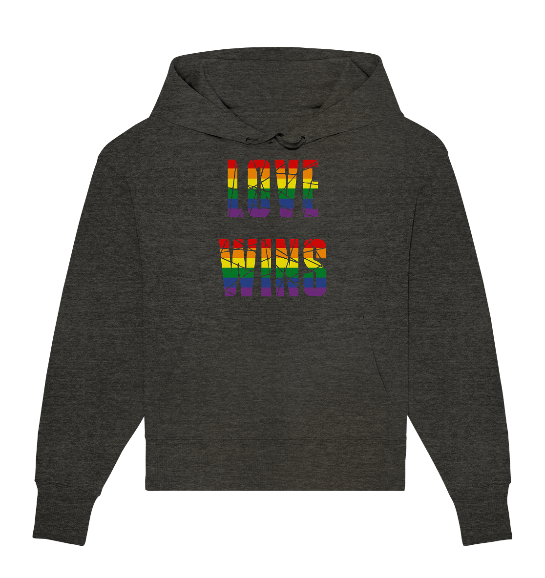 LOVE WINS in Regenbogen-Farben Oversize Hoodie