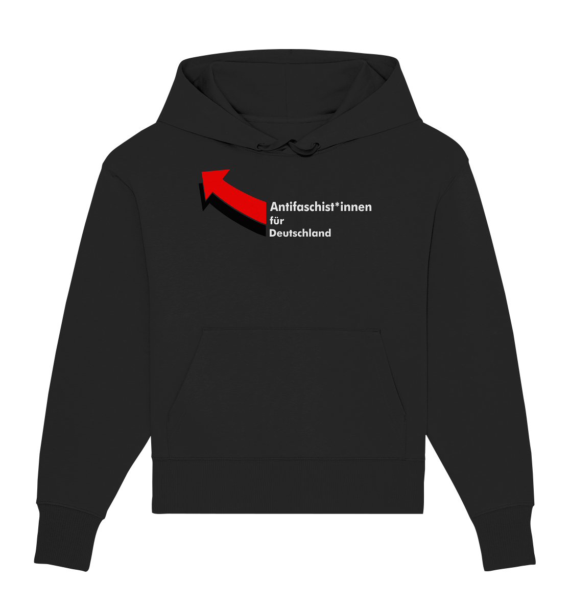 Antifaschist*innen für Deutschland (weiße Schrift) Oversize Hoodie