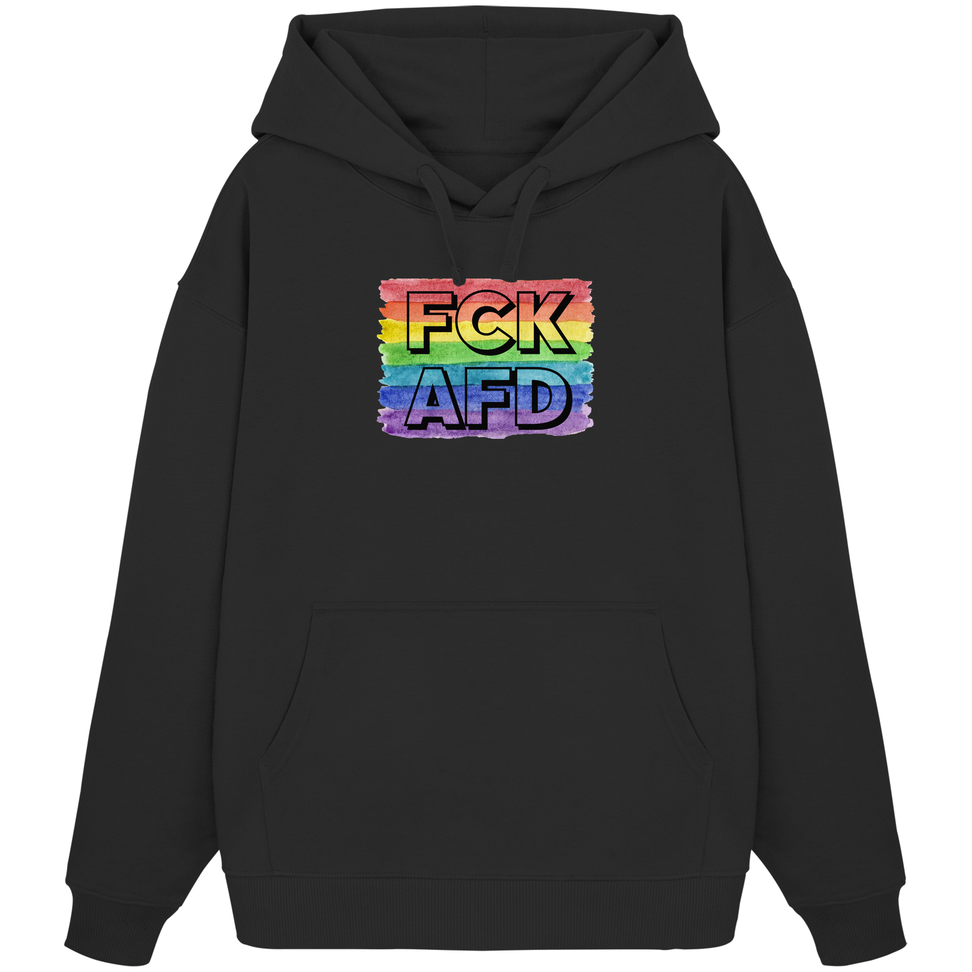 FCK AFD "Rainbow Resistance Edition" - Organic Oversize Hoodie