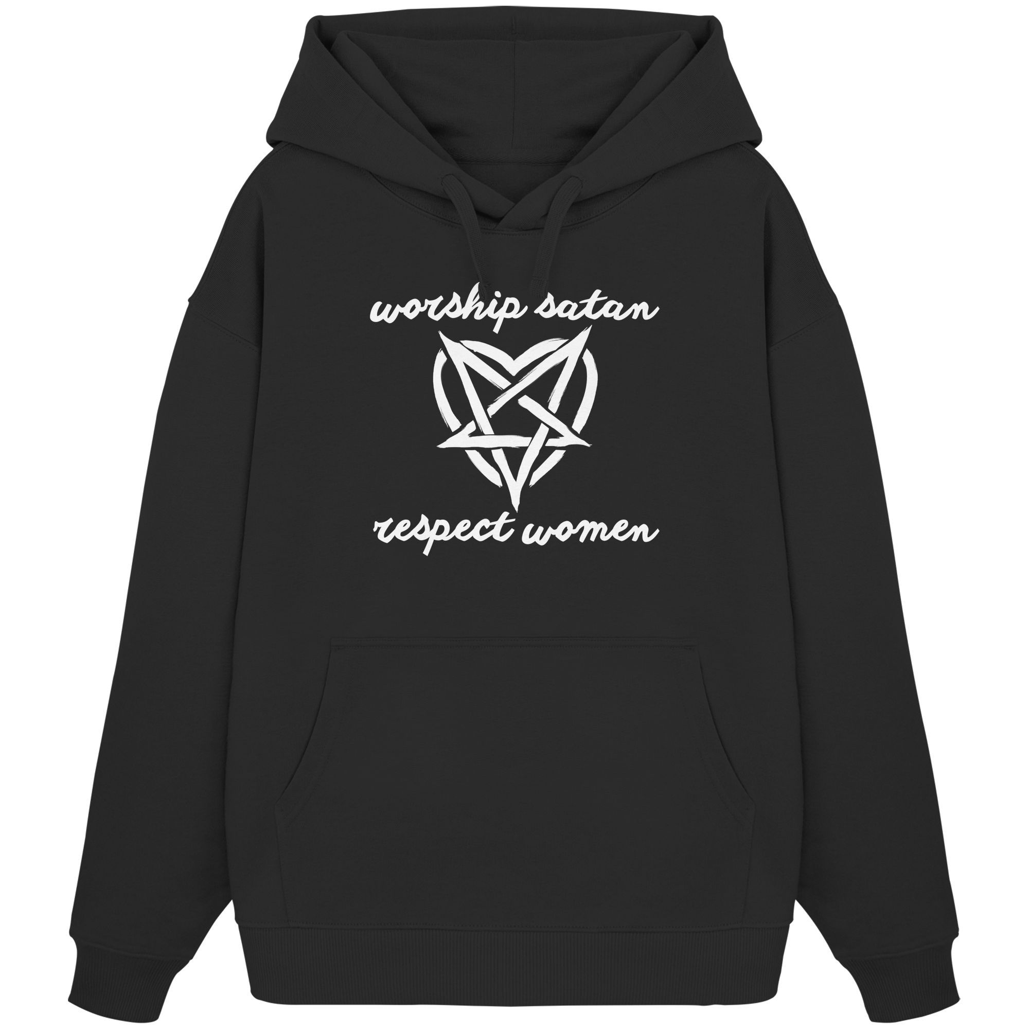 Worship Satan Respect Women - Organic Oversize Hoodie