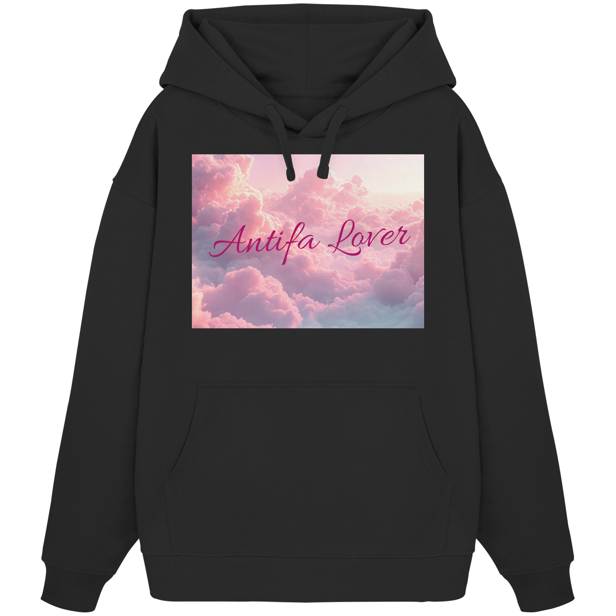 Antifa Lover Backprint - Organic Oversize Hoodie