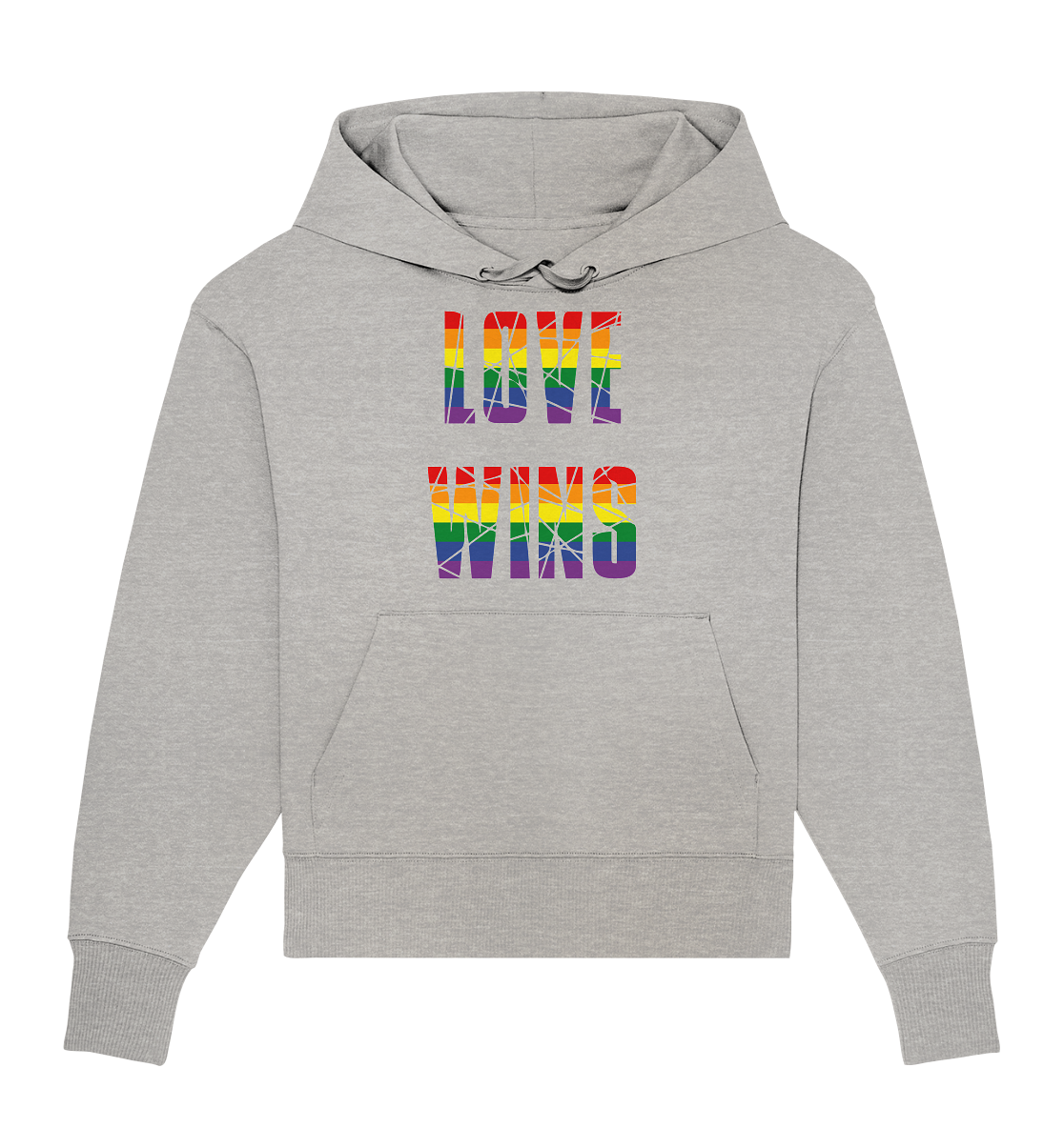 LOVE WINS in Regenbogen-Farben Oversize Hoodie