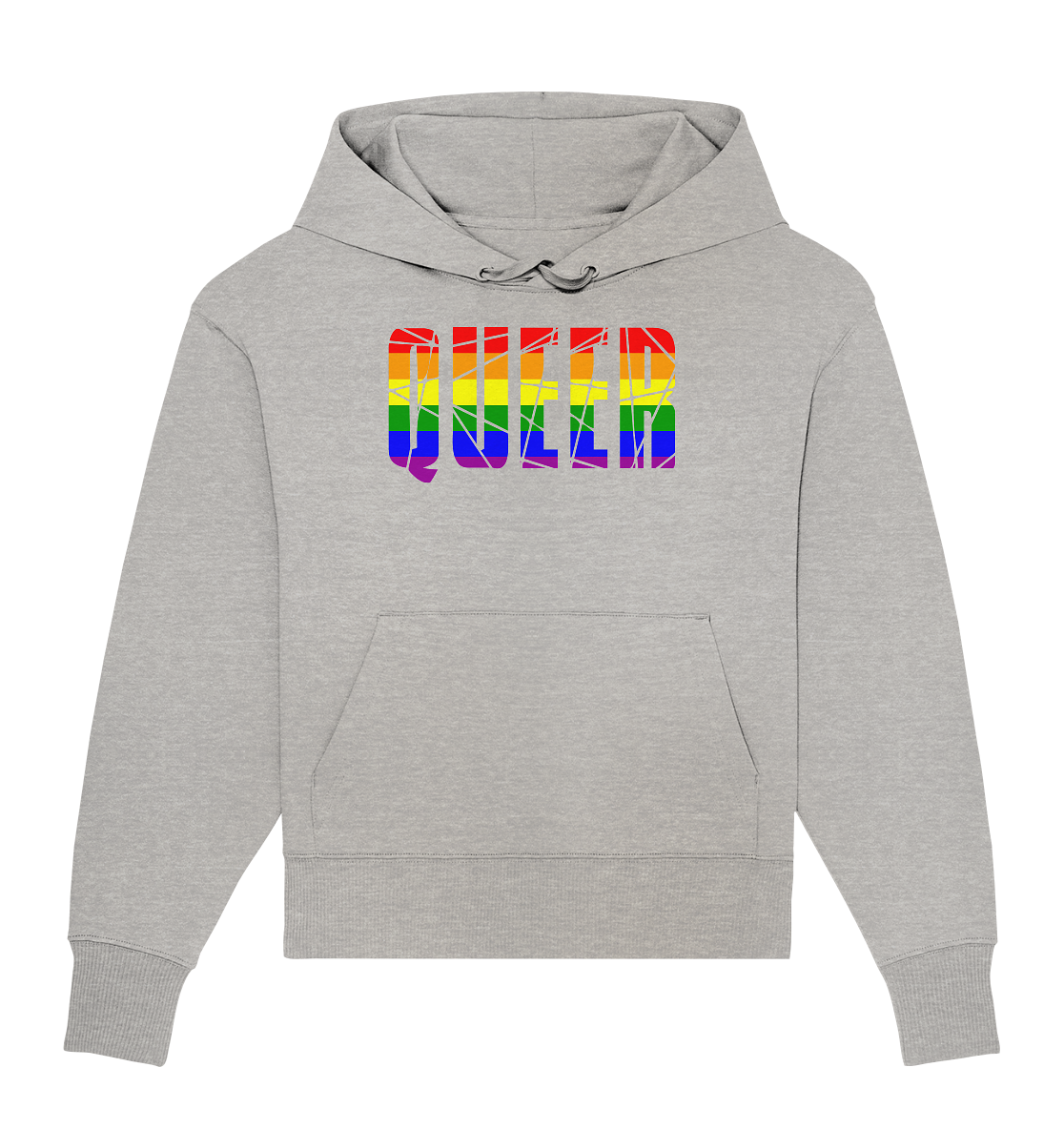 QUEER in Regenbogen-Farben Oversize Hoodie