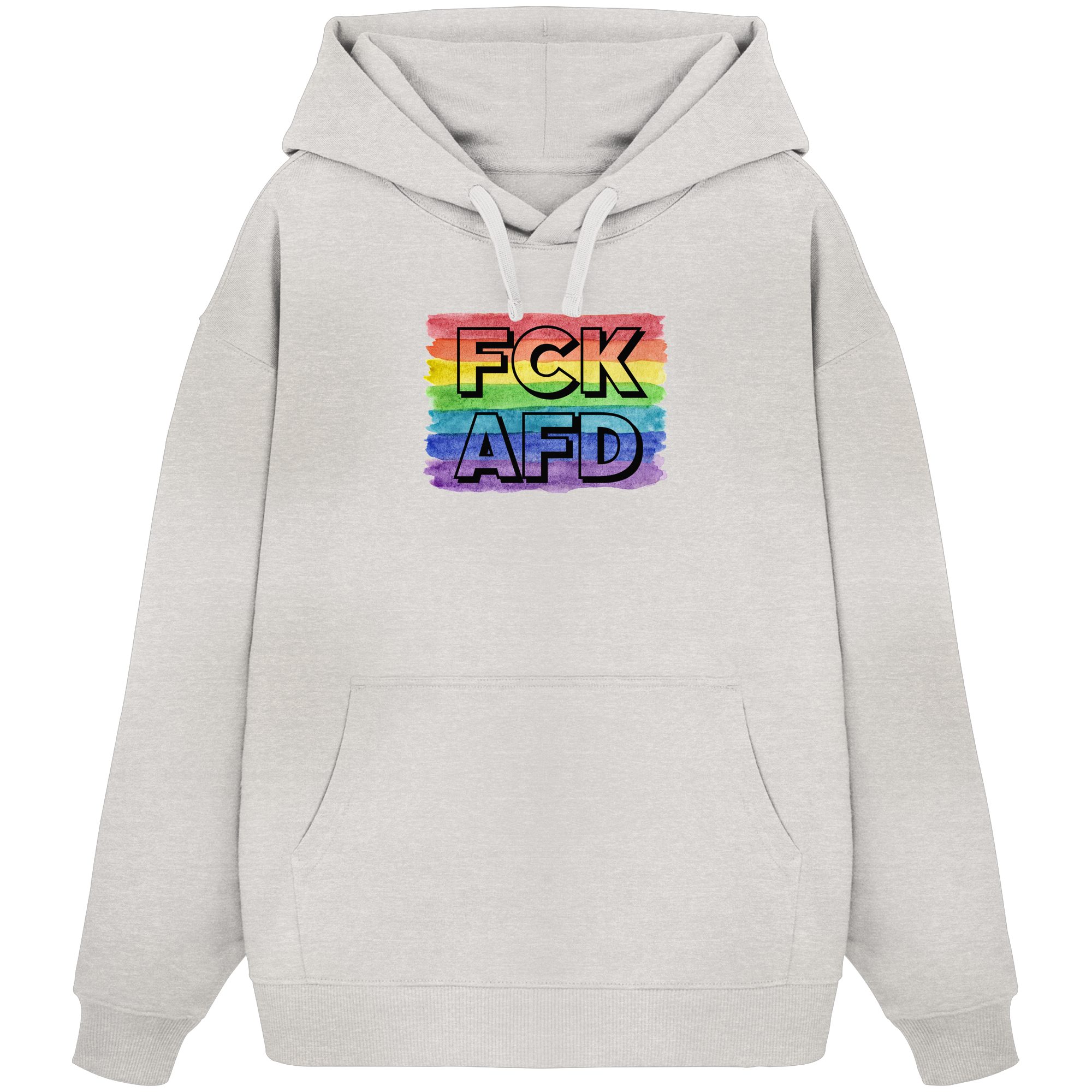 FCK AFD "Rainbow Resistance Edition" - Organic Oversize Hoodie