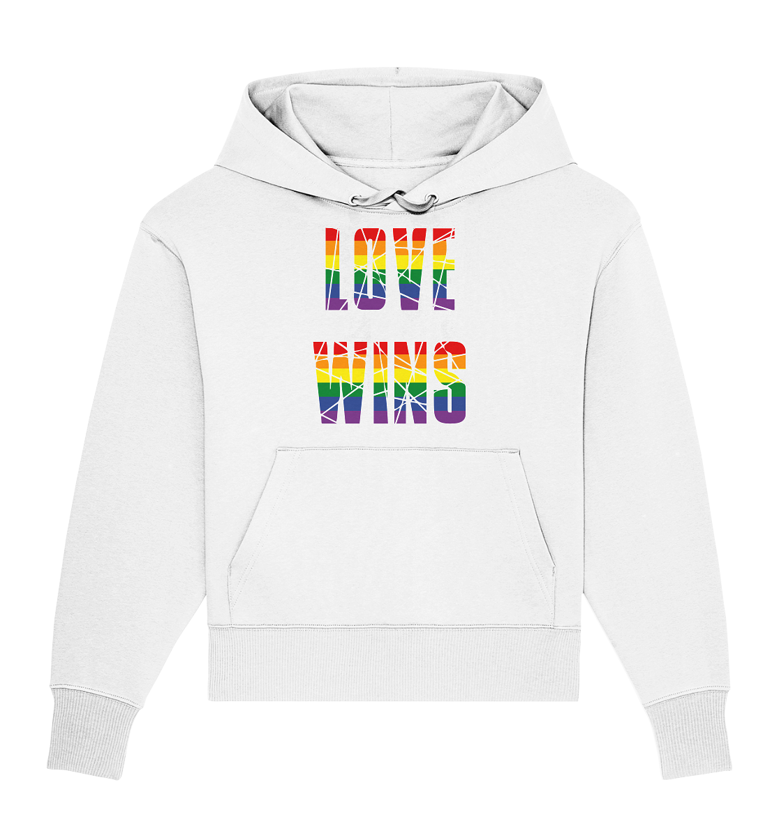 LOVE WINS in Regenbogen-Farben Oversize Hoodie