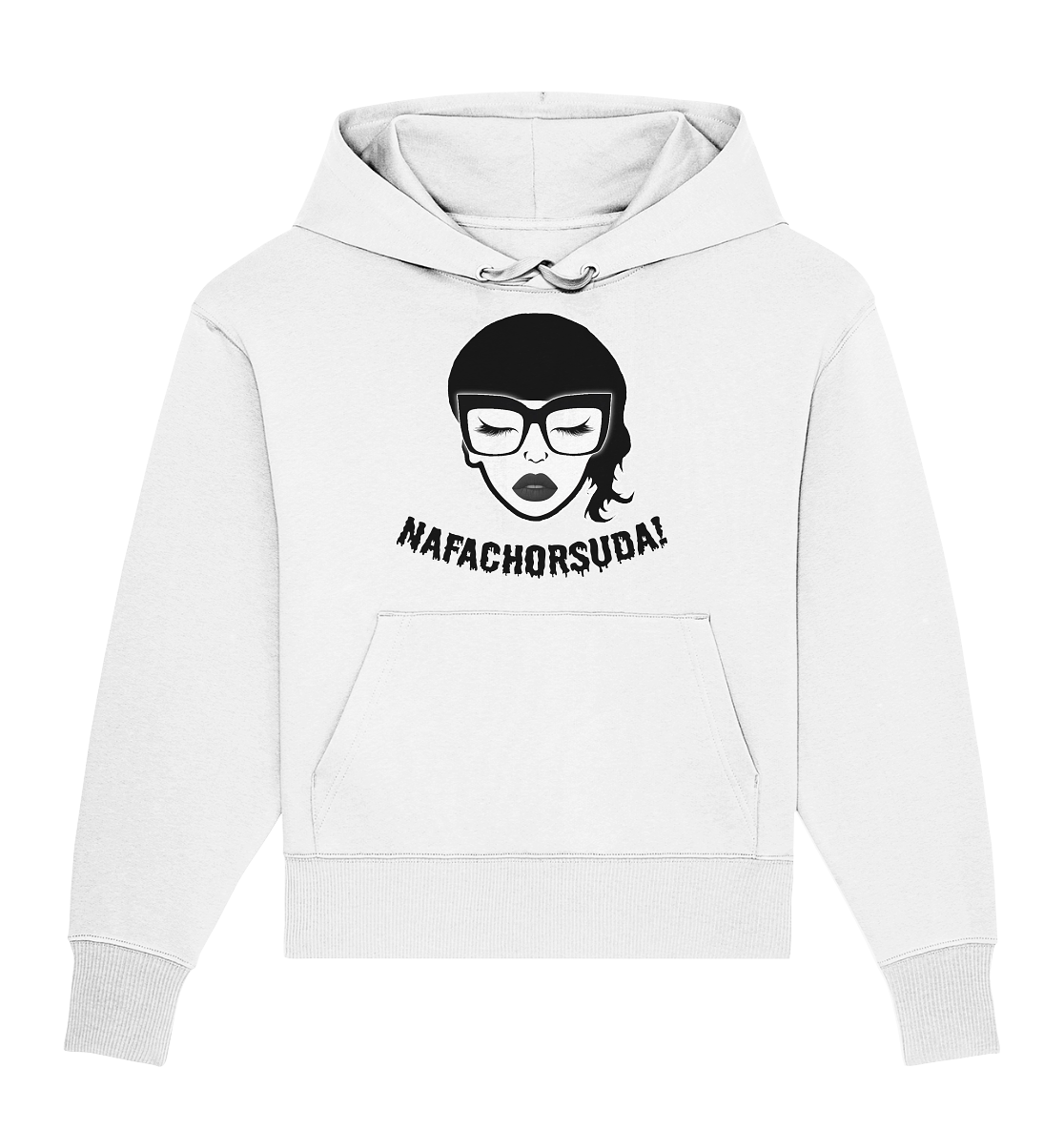 Nafachorsuda! Schwarze Schrift Oversize Hoodie