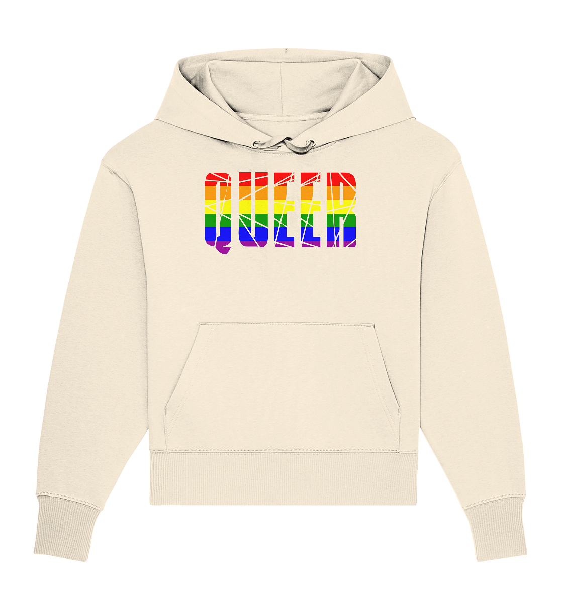 QUEER in Regenbogen-Farben Oversize Hoodie