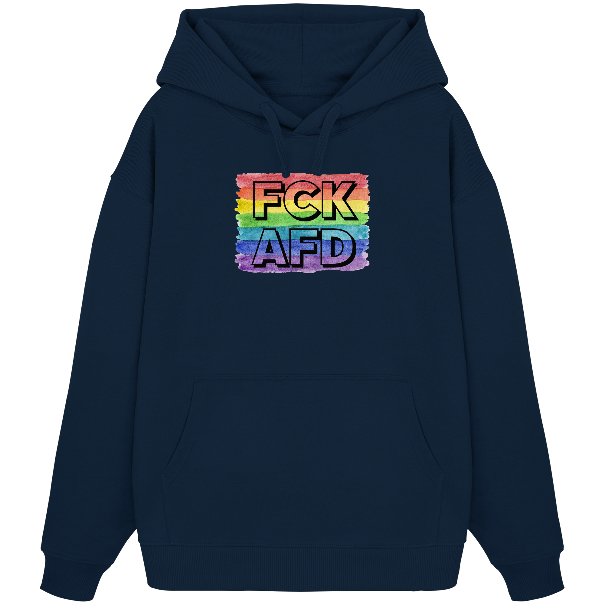 FCK AFD "Rainbow Resistance Edition" - Organic Oversize Hoodie