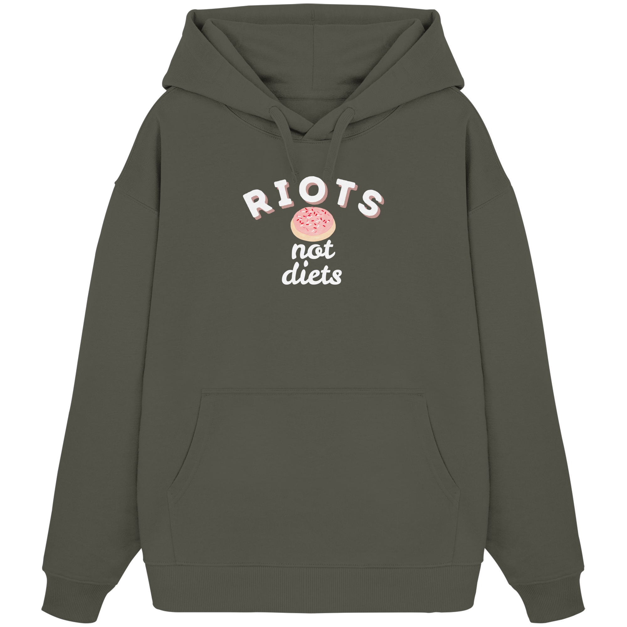 Riots not Diets - Organic Oversize Hoodie