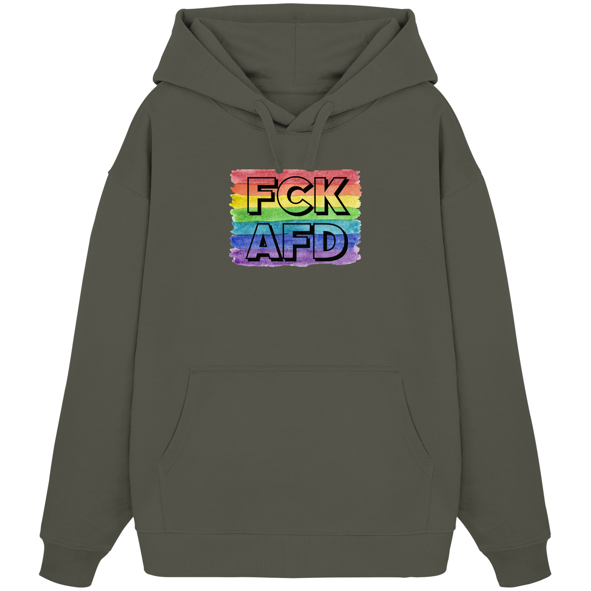 FCK AFD "Rainbow Resistance Edition" - Organic Oversize Hoodie