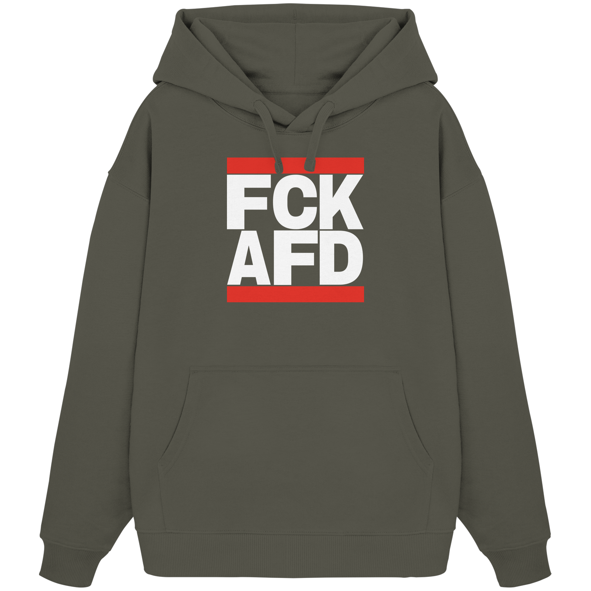 FCK AFD (weiße Schrift) - Oversize Hoodie