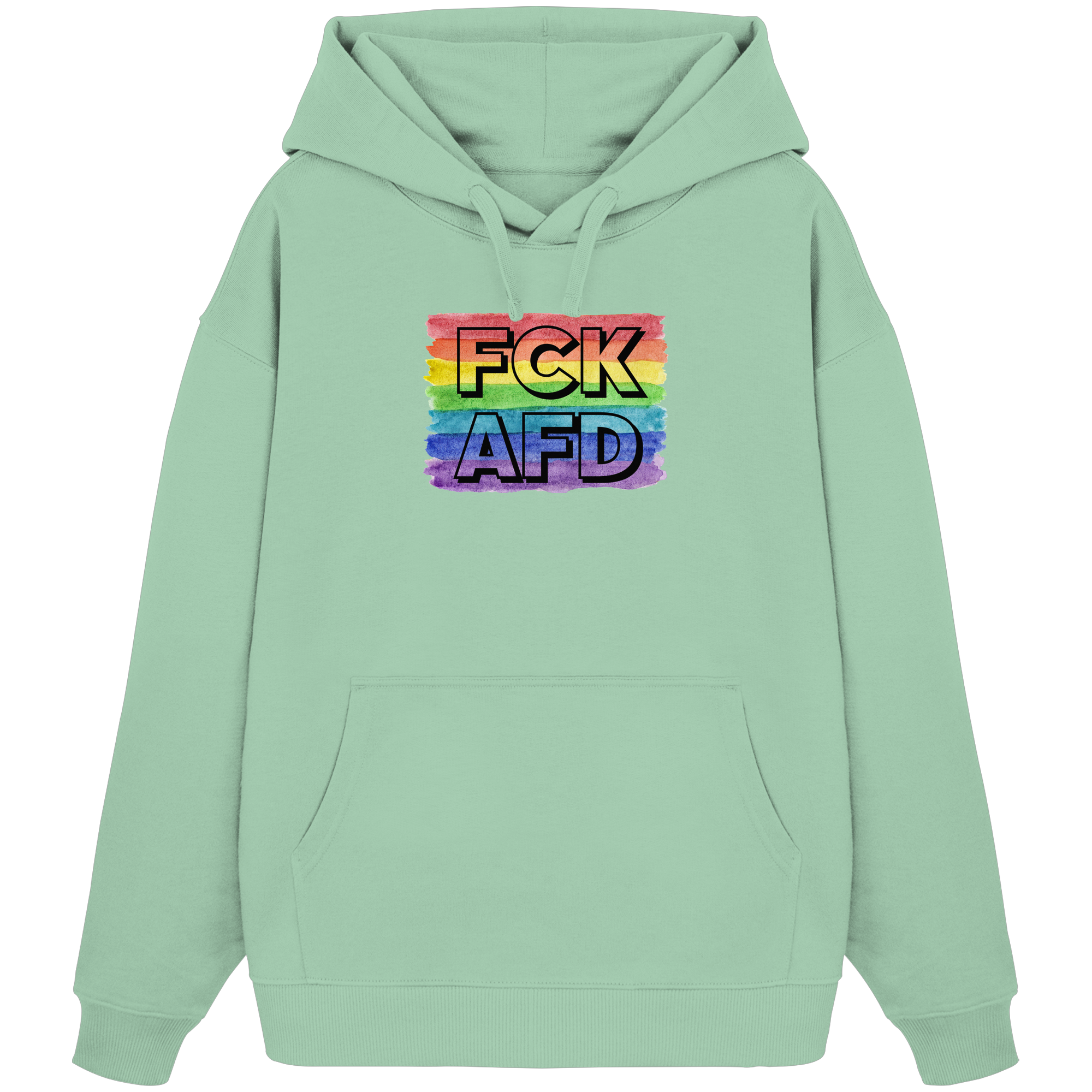 FCK AFD "Rainbow Resistance Edition" - Organic Oversize Hoodie