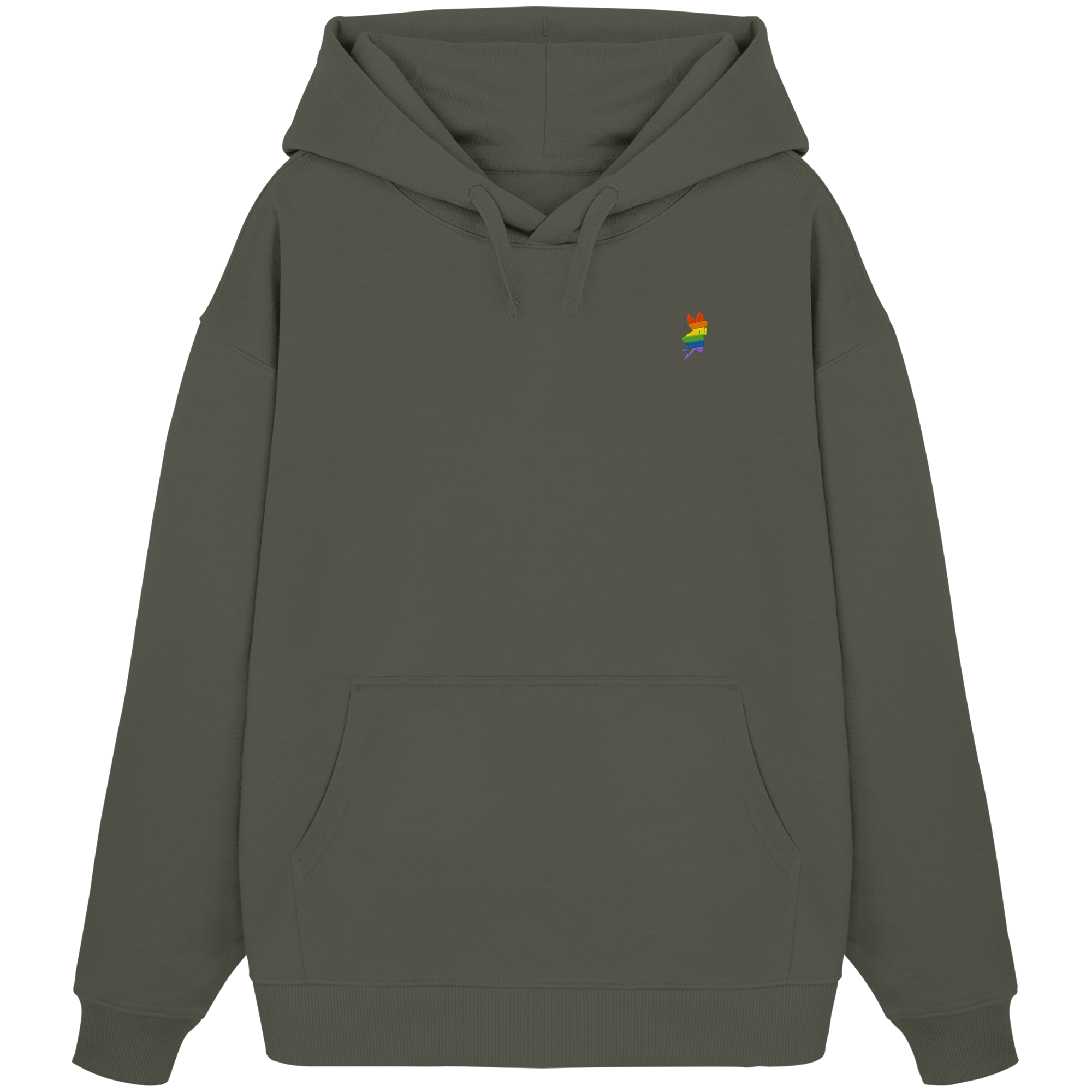 Regenbogen Fee Oversize Hoodie Stick