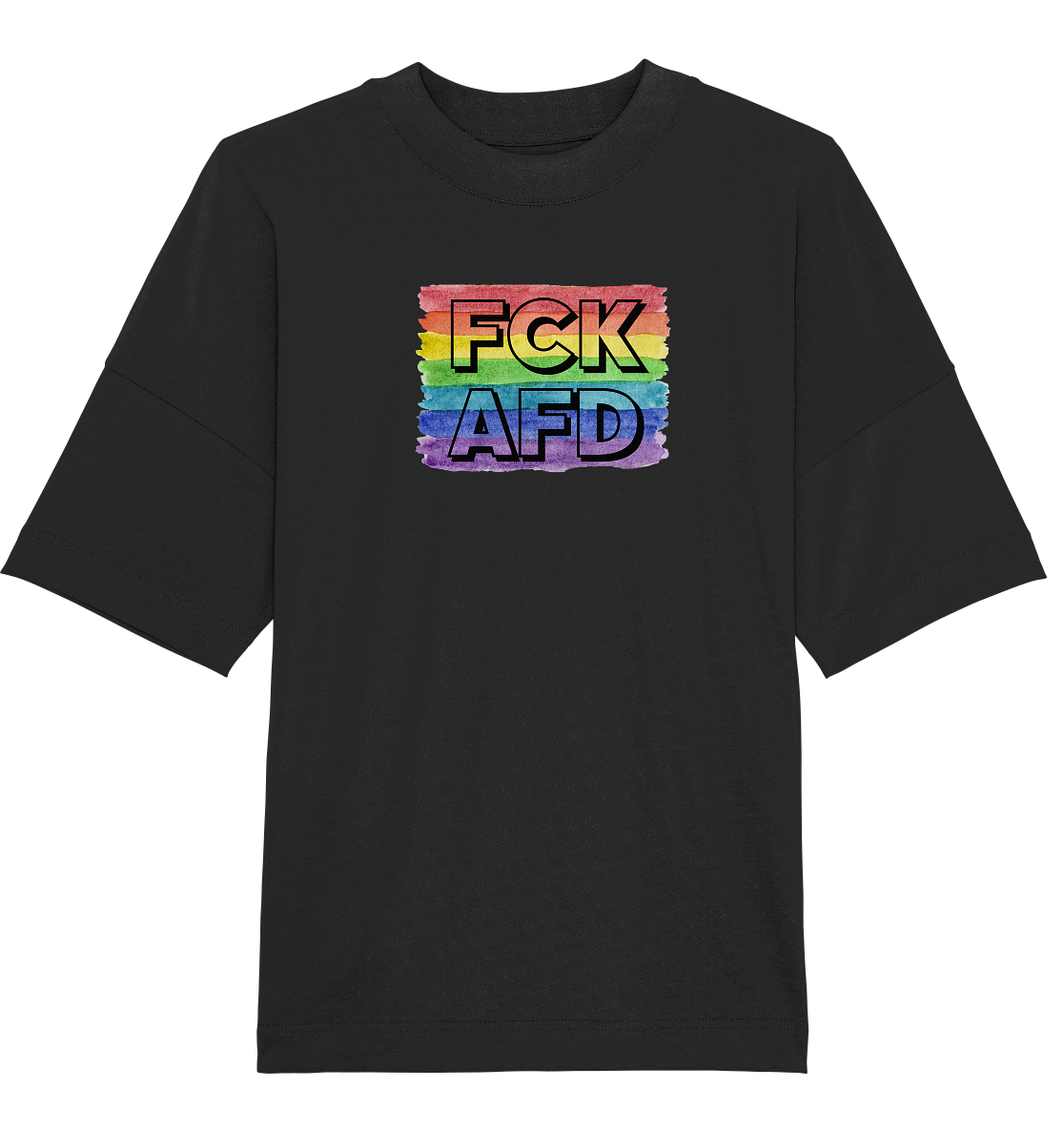 FCK AFD "Rainbow Resistance Edition" - Organic Oversize Shirt