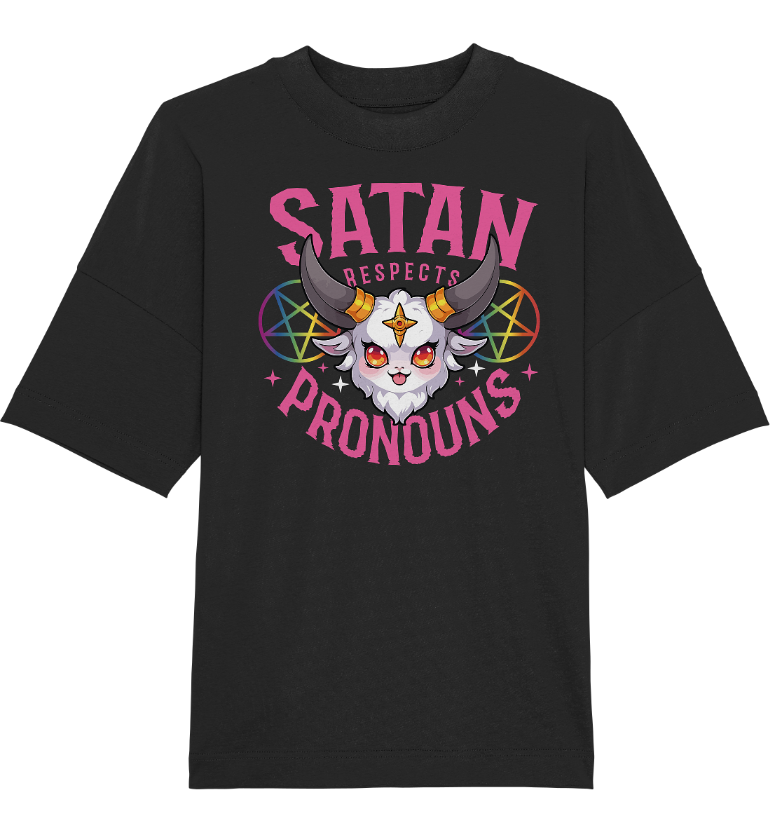 Satan Respects Pronouns Oversize Shirt