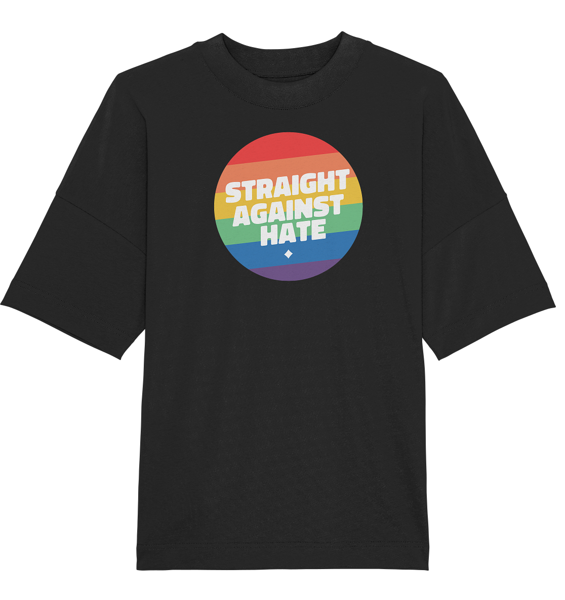 Straight Against Hate Badge Oversize Shirt