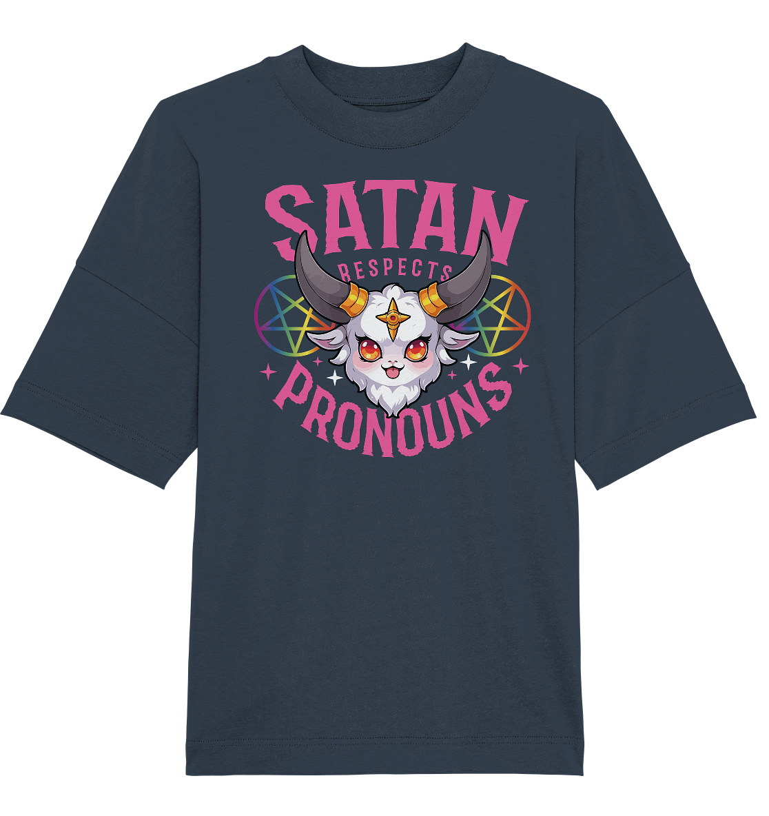 Satan Respects Pronouns Oversize Shirt