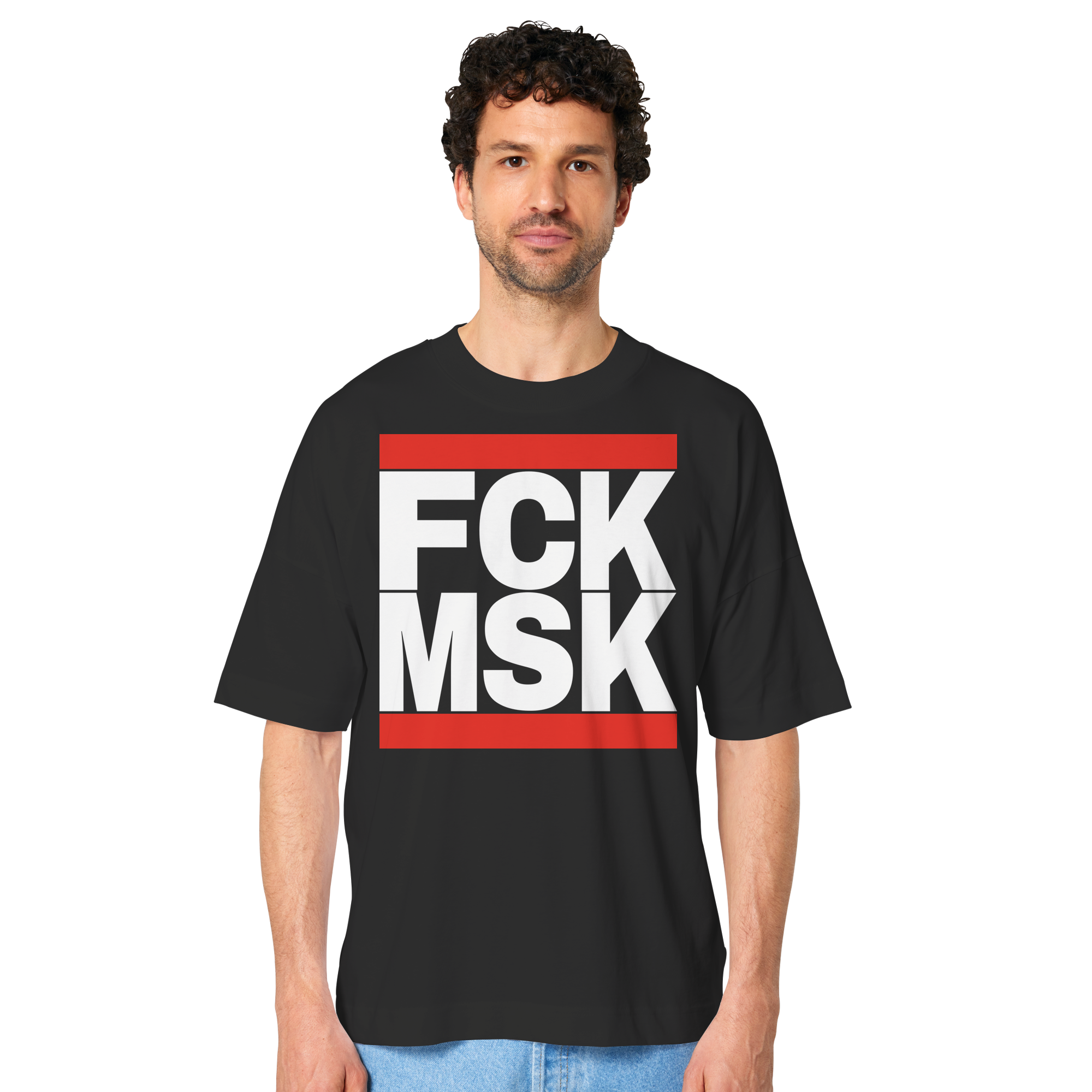 FCK MSK (weiße Schrift) - Oversize Shirt