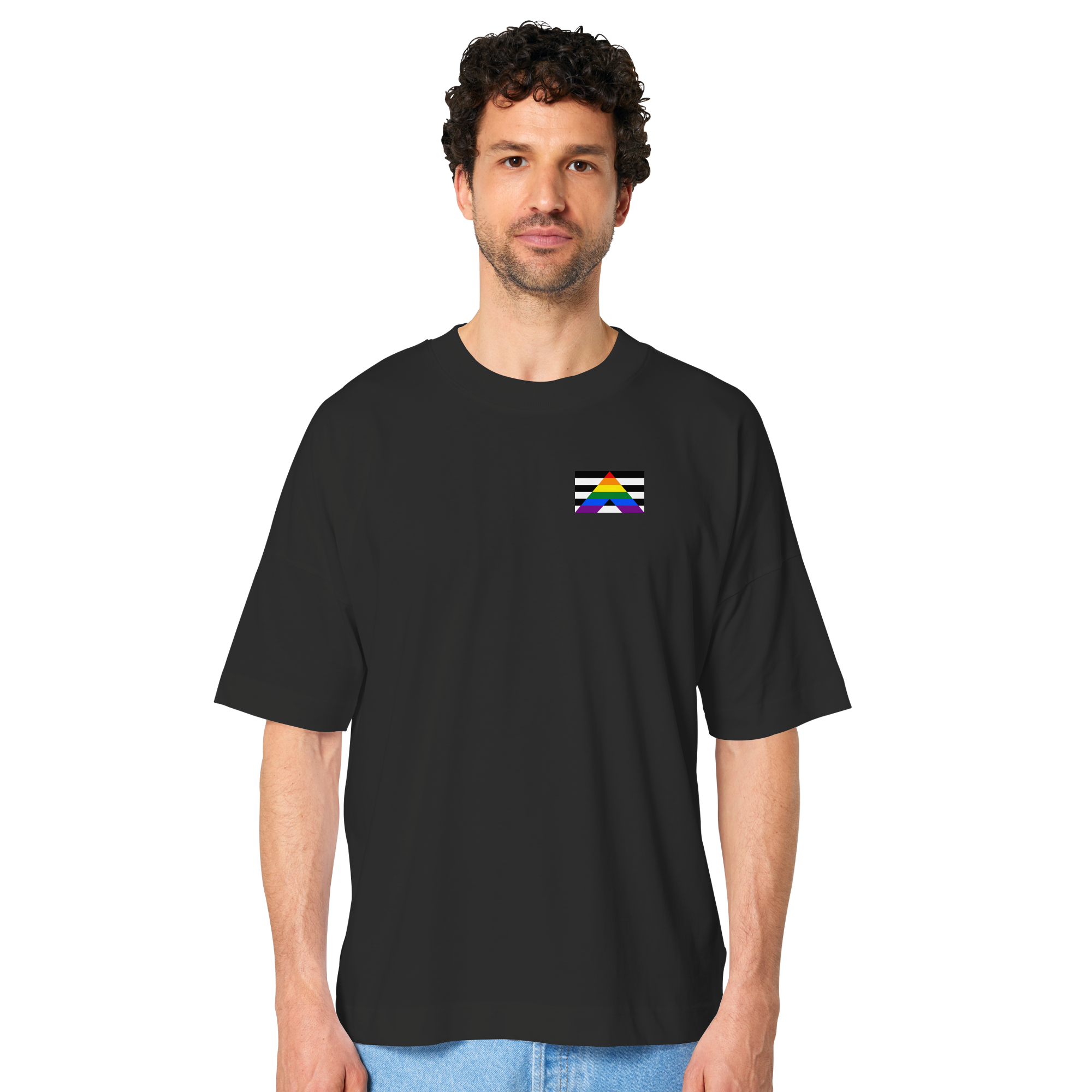 Straight Ally Pride Flag - Organic Oversize Shirt