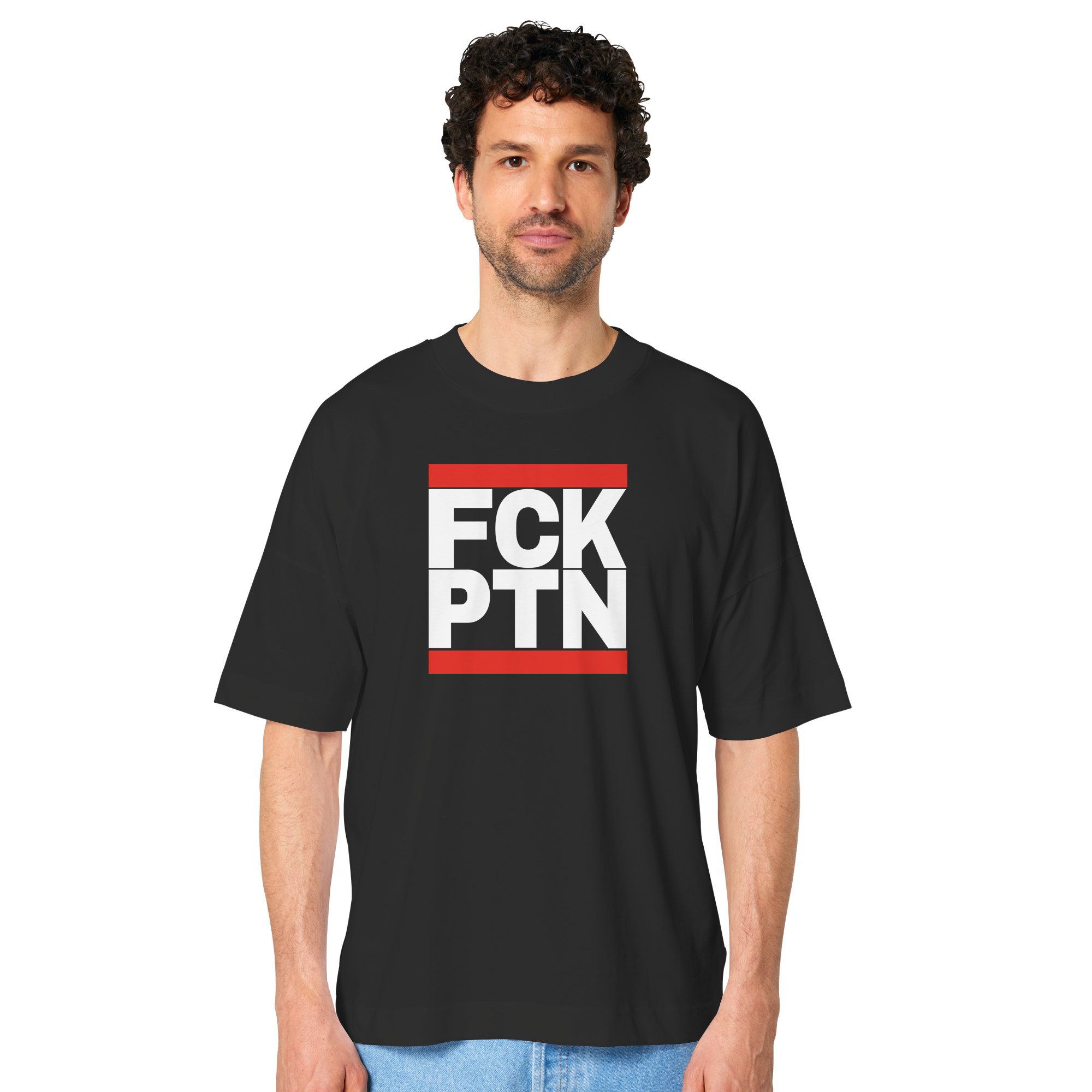 FCK PTN (weiße Schrift) - Organic Oversize Shirt