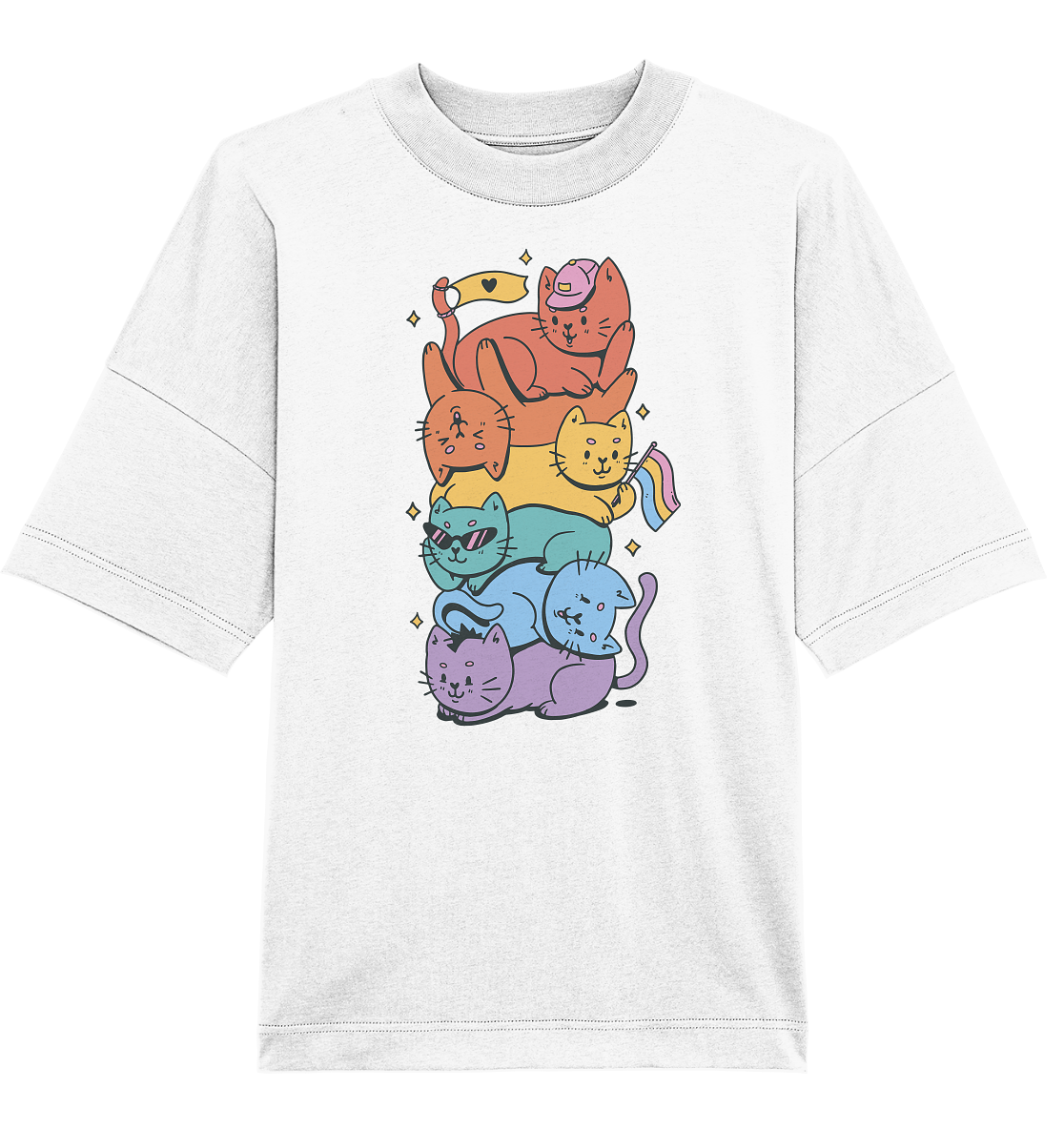 LGBTQ+ Katzen Oversize Shirt