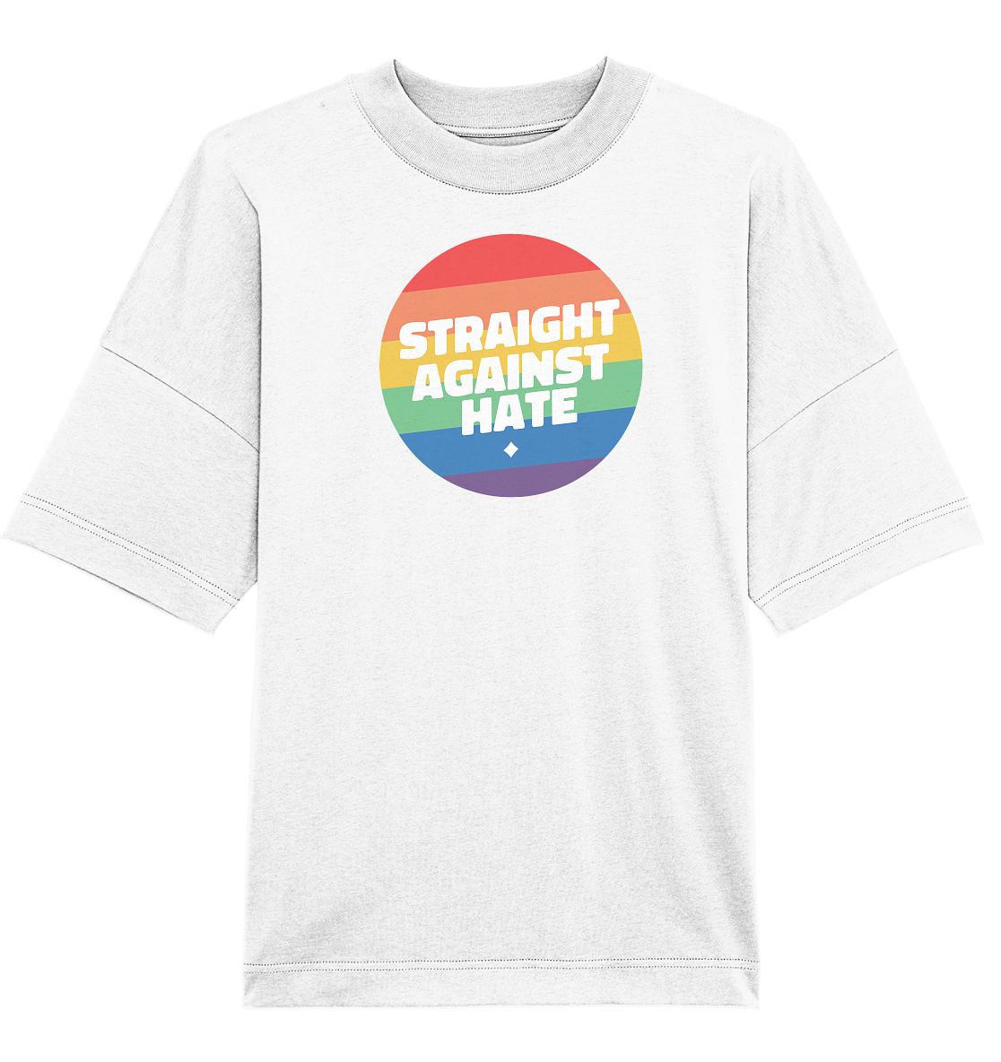 Straight Against Hate Badge Oversize Shirt